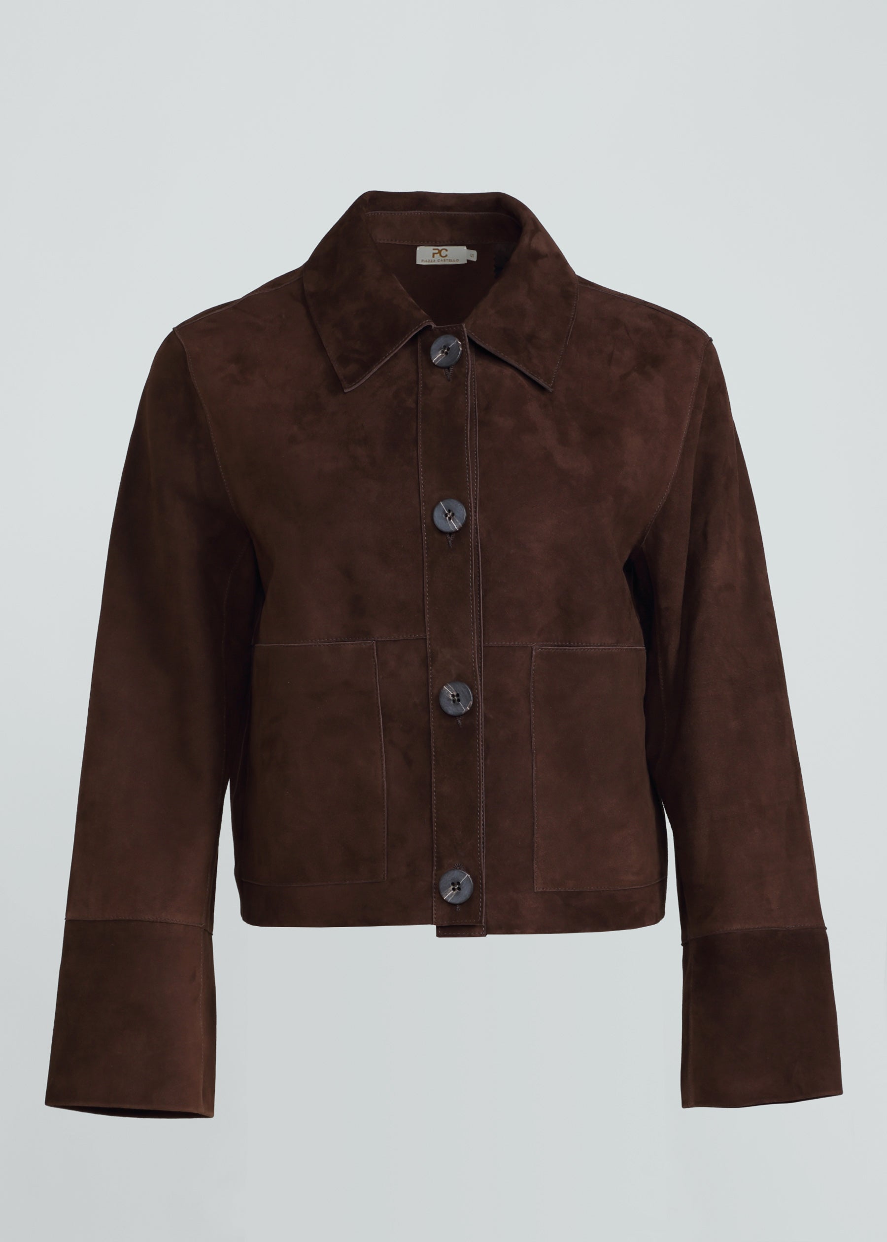 Alba Suede Leather Boxy Jacket