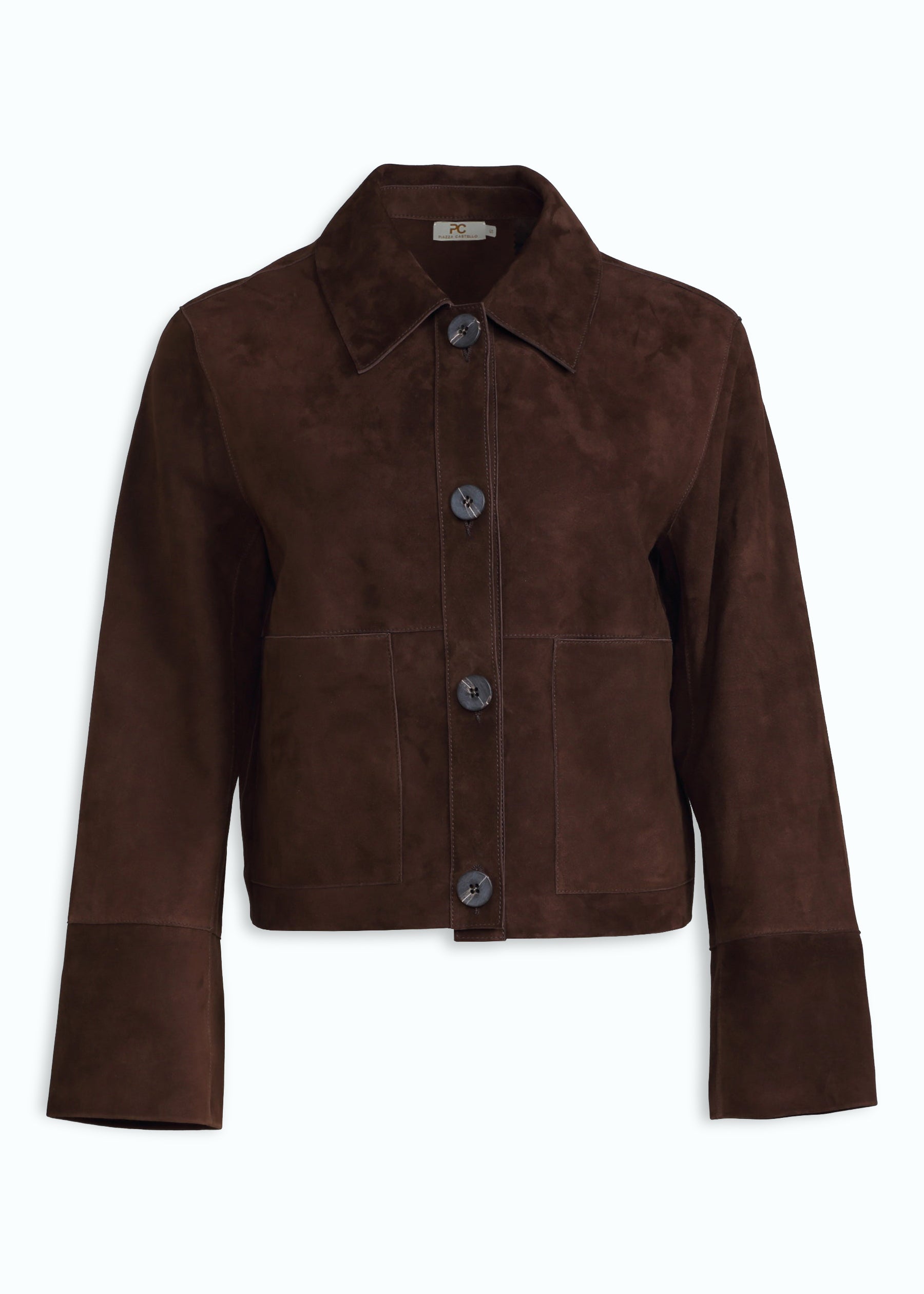 Alba Suede Leather Boxy Jacket