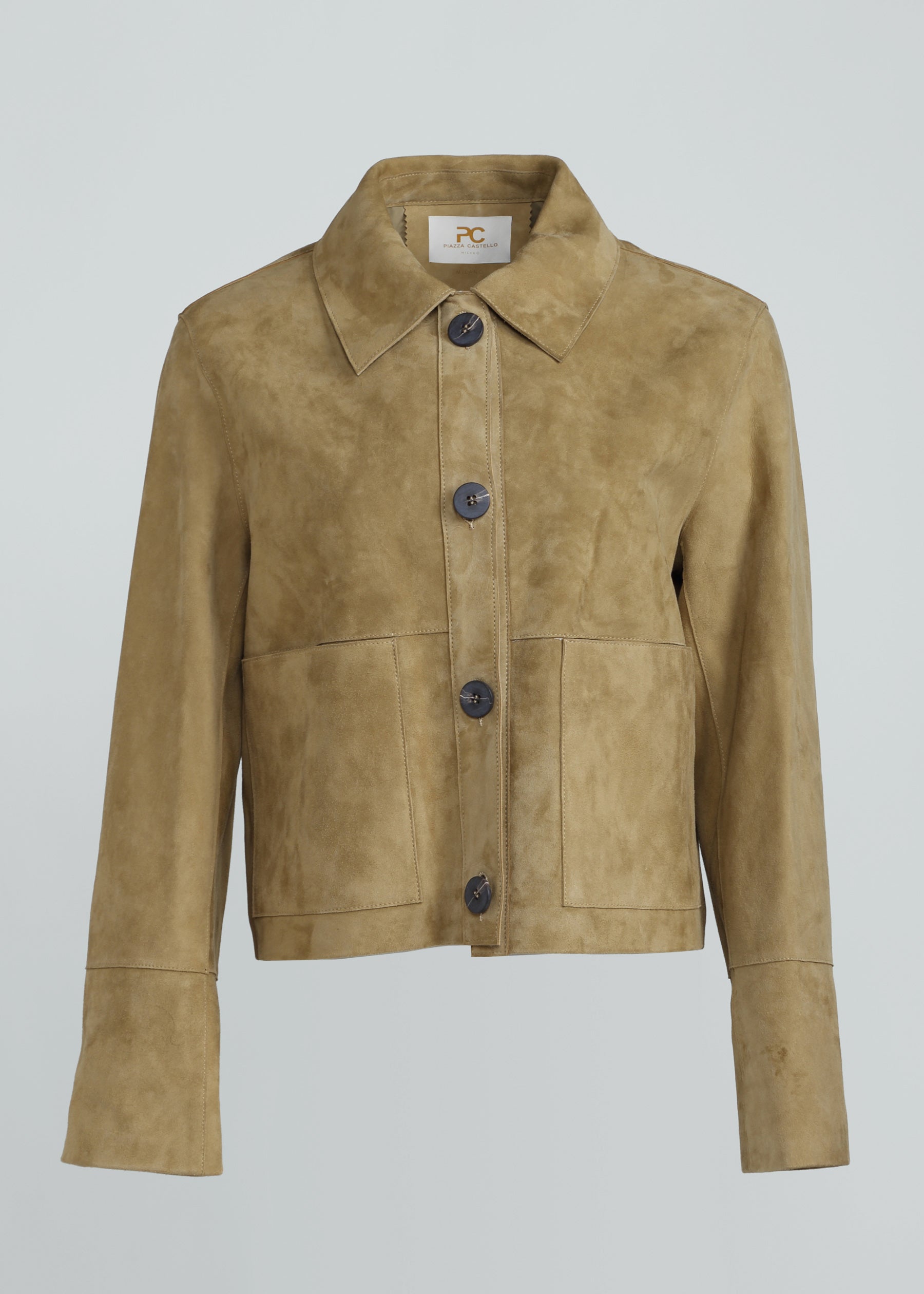Alba Suede Leather Boxy Jacket