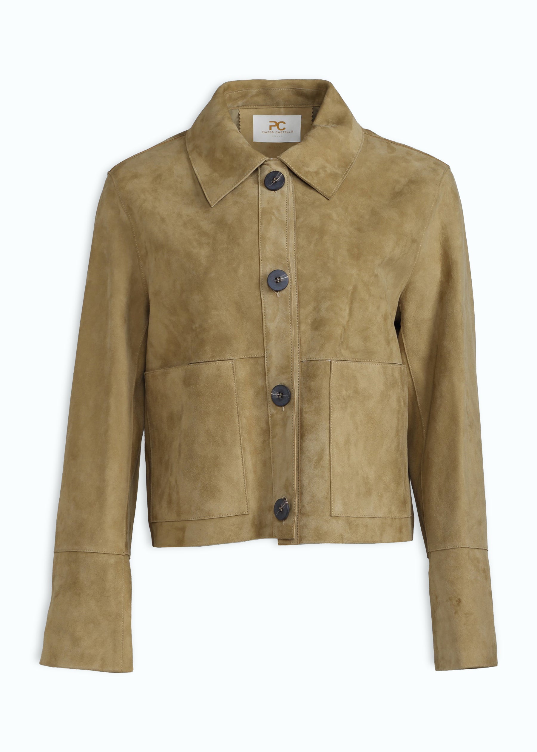 Alba Suede Leather Boxy Jacket