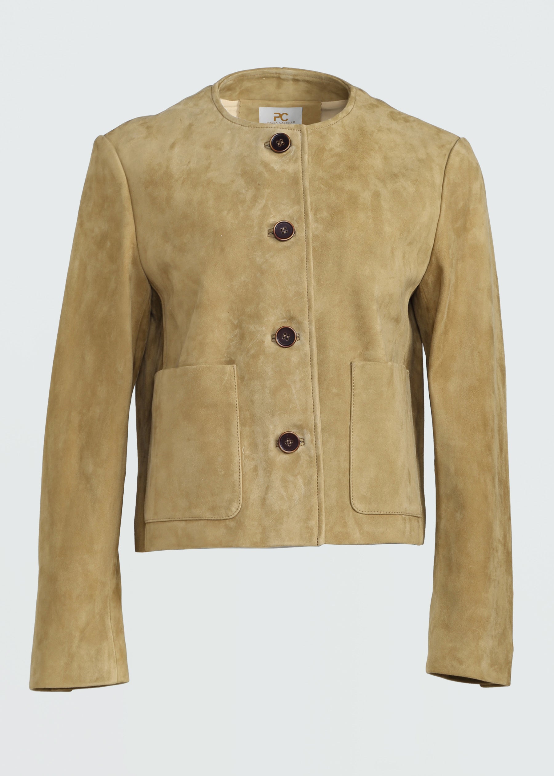 Sontuoso Suede Leather Boxy Jacket