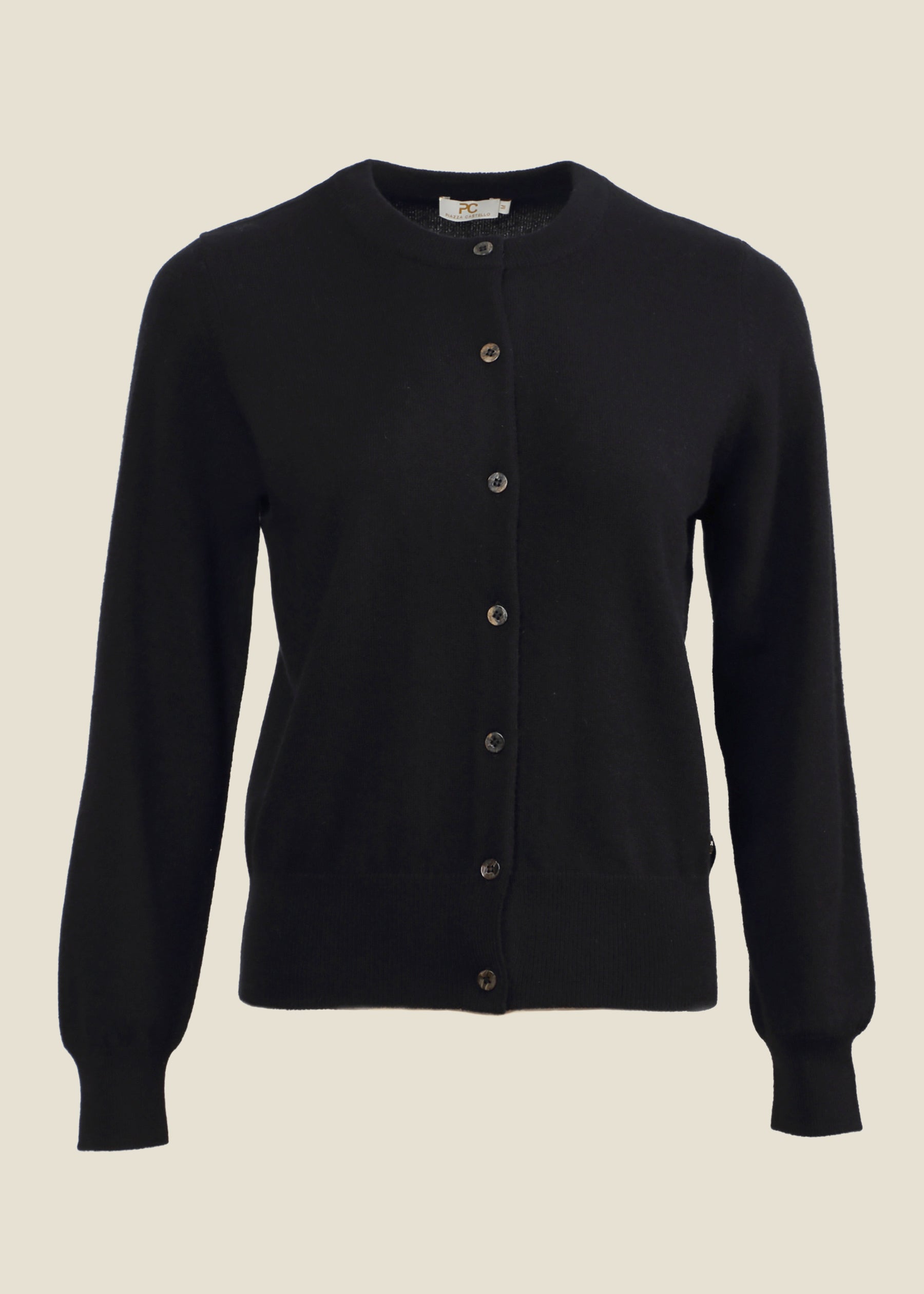 Coccola Round Neck Classic Cashmere Cardigan