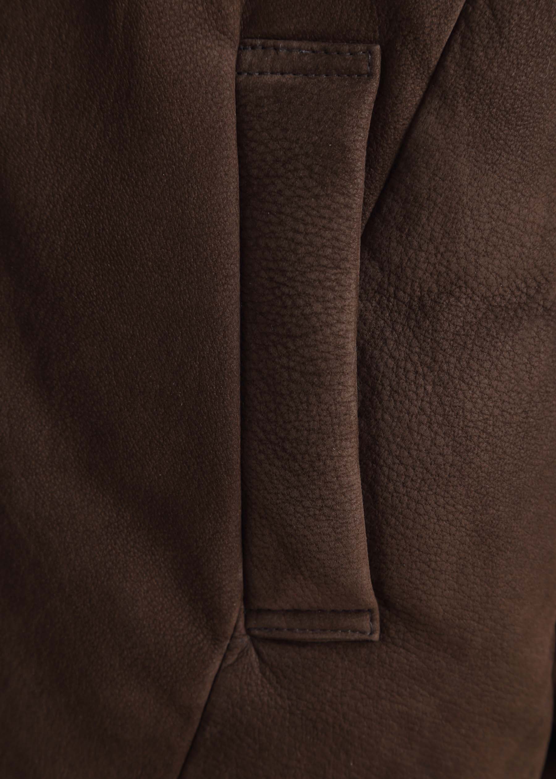 Talerno Leather Goose Down Jacket