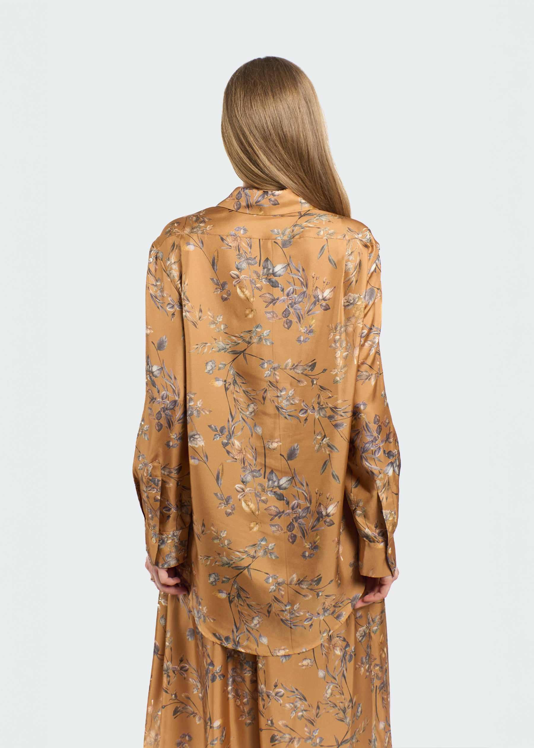 Orchidea Silk Long Shirt