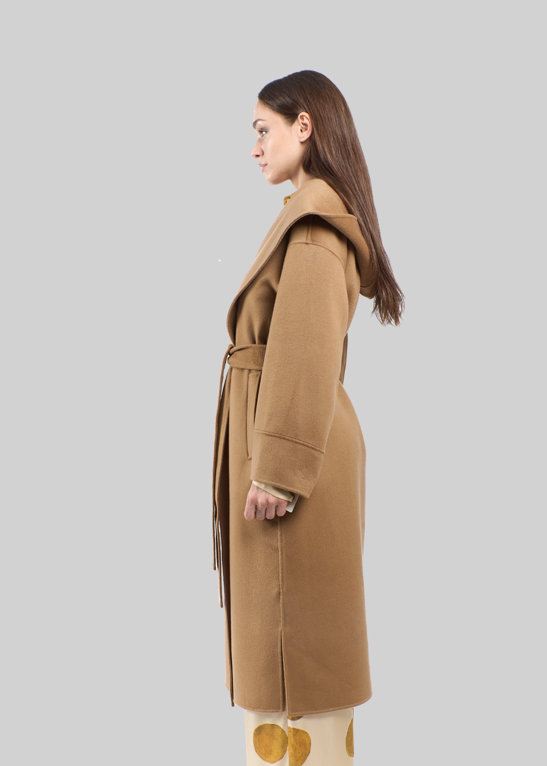 Sabbia Baby Cashmere Long Coat with Hood