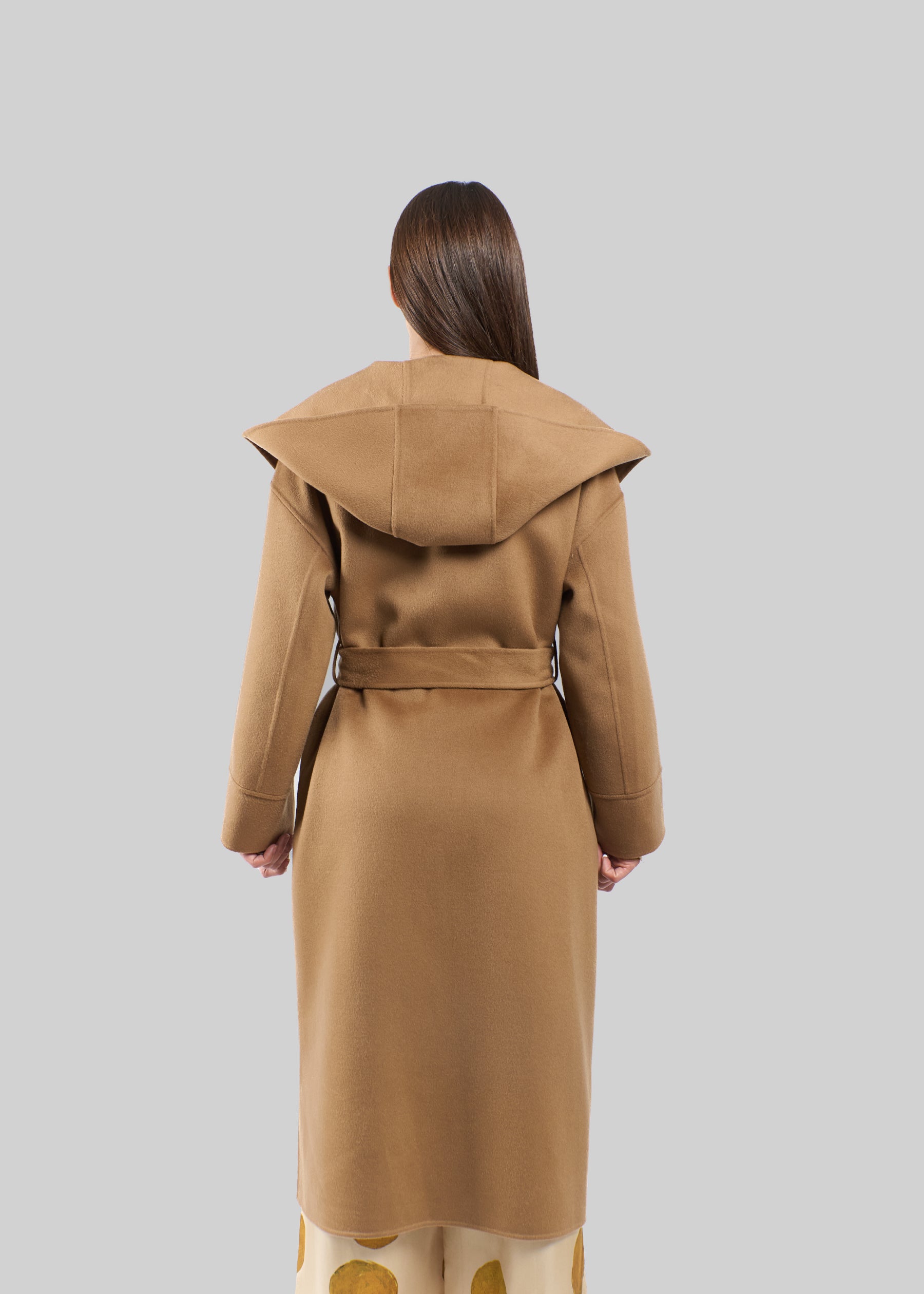 Sabbia Baby Cashmere Long Coat with Hood