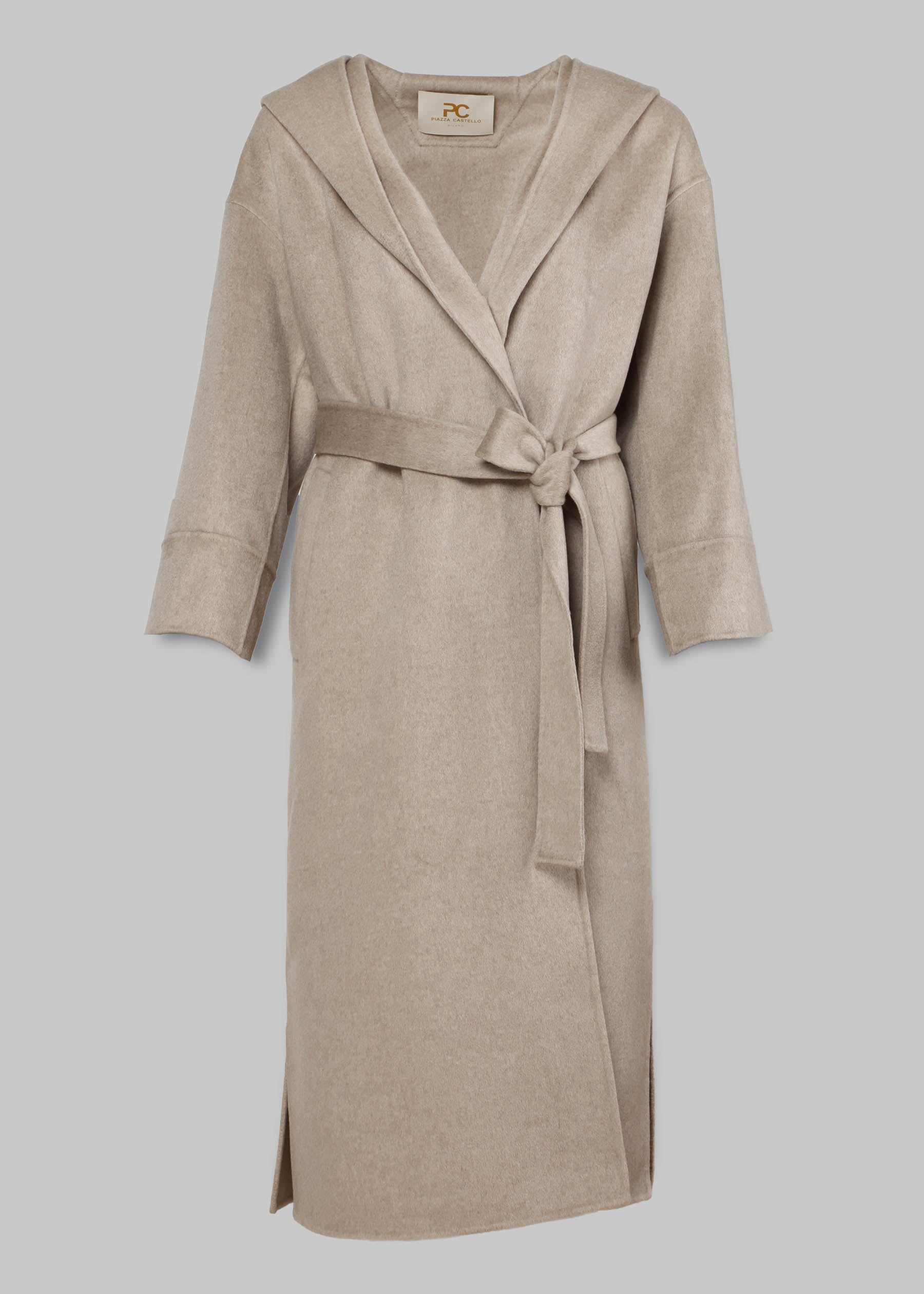 Sabbia Baby Cashmere Long Coat with Hood
