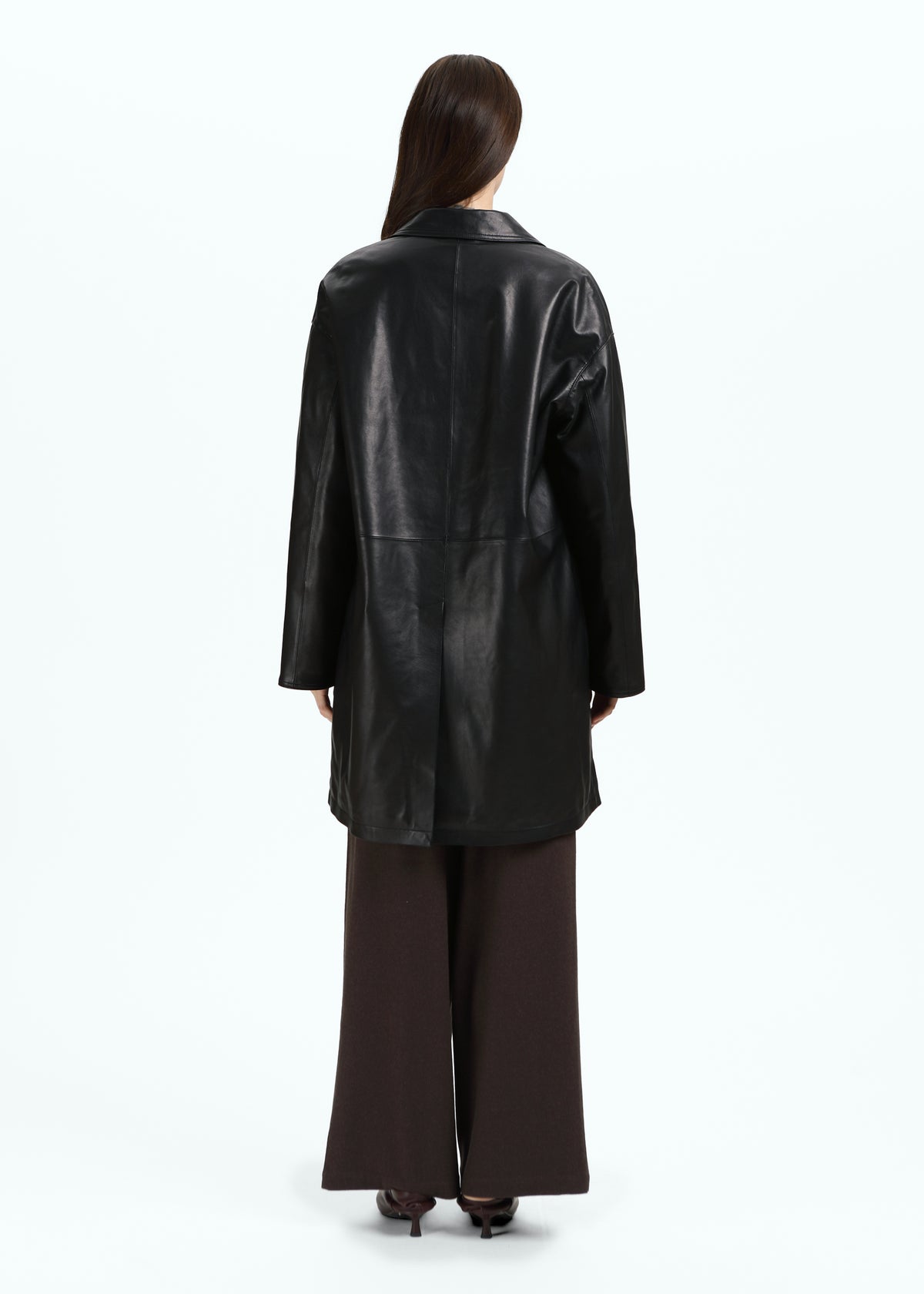 Brumale Leather Down Coat