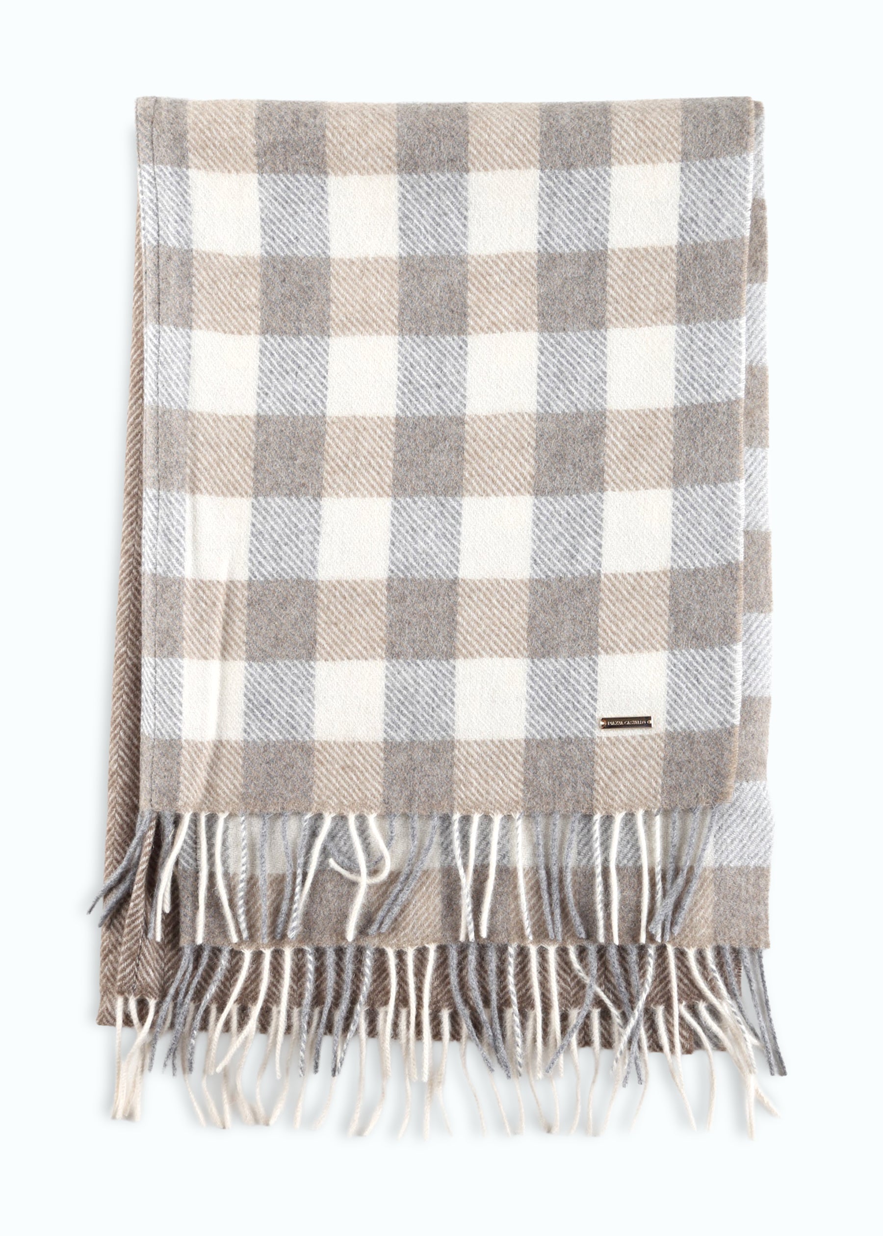 Double-Sided Plaid Shawl