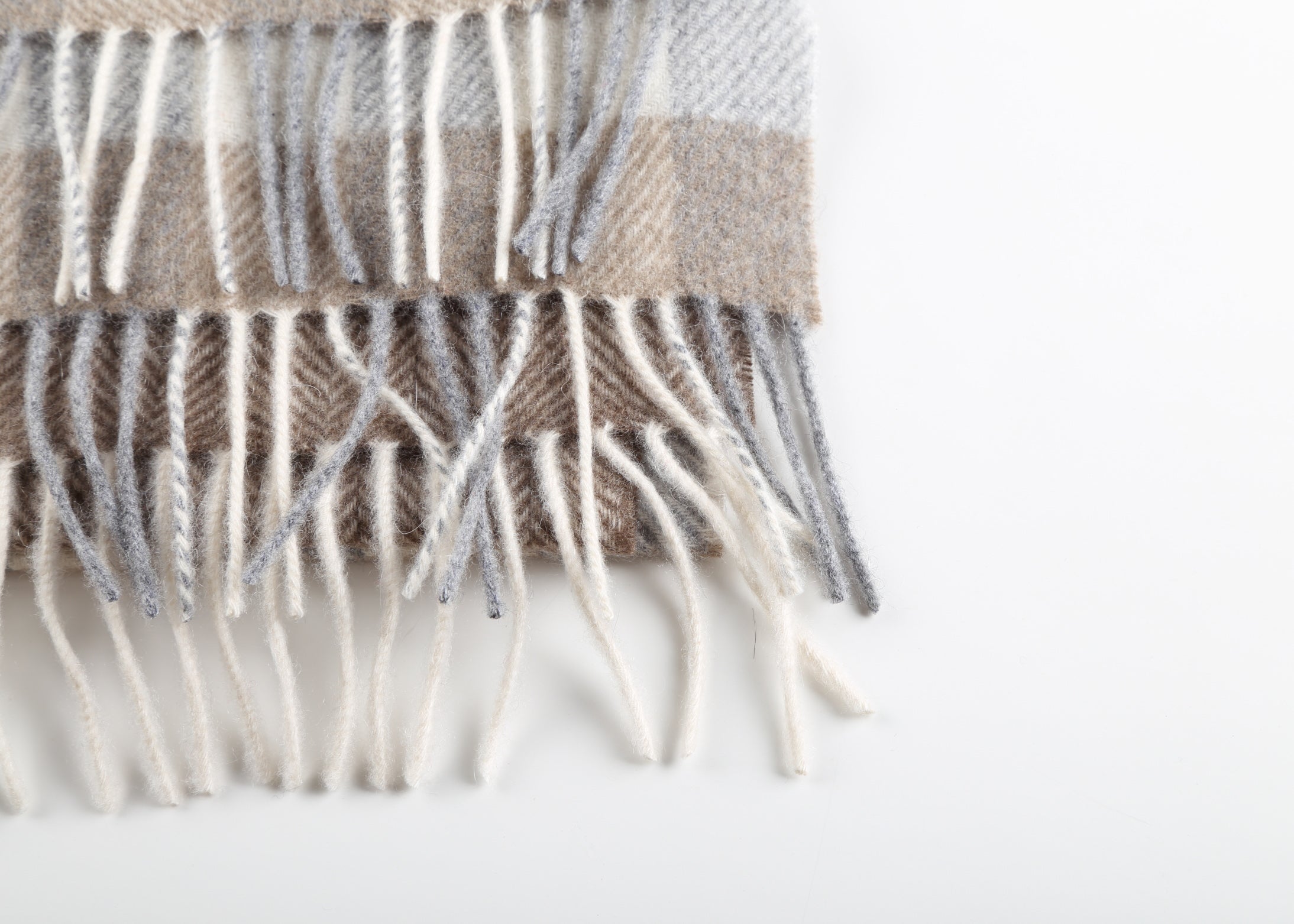 Double-Sided Plaid Cashmere Shawl