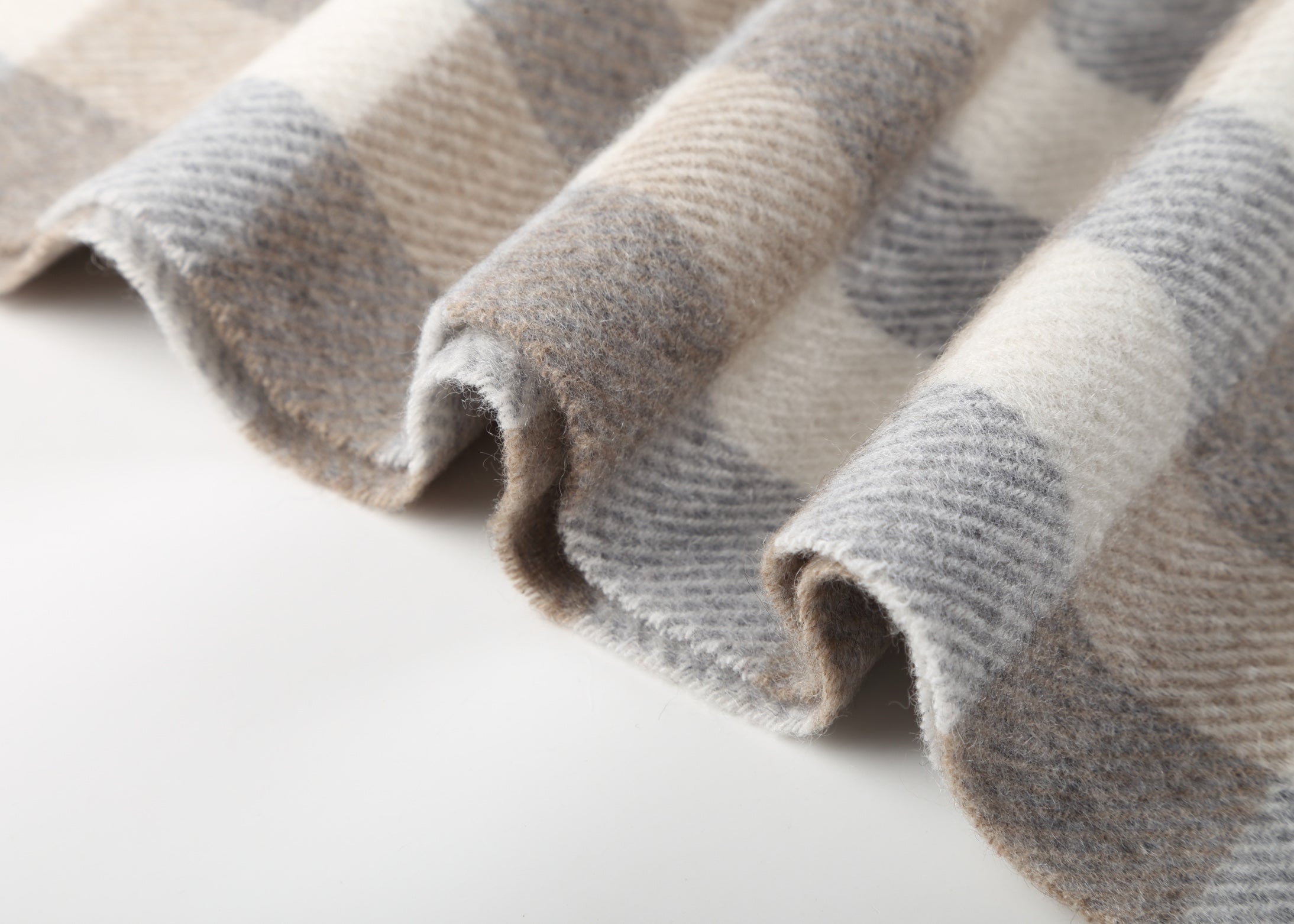 Double-Sided Plaid Cashmere Shawl