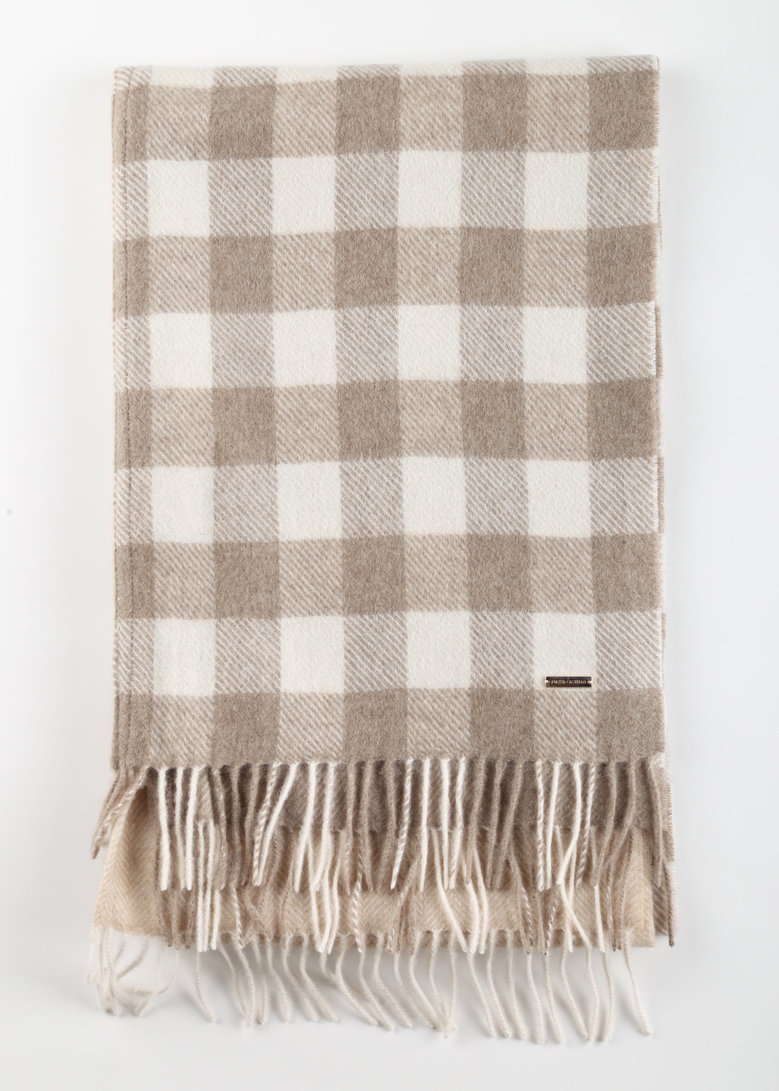 Double-Sided Plaid Cashmere Shawl