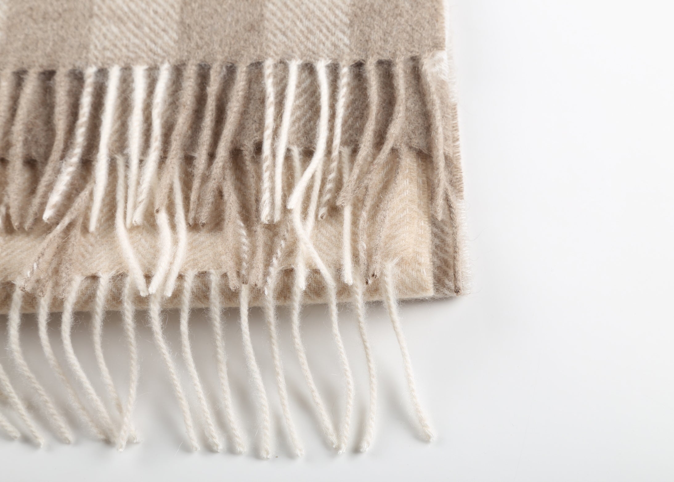 Double-Sided Plaid Cashmere Shawl