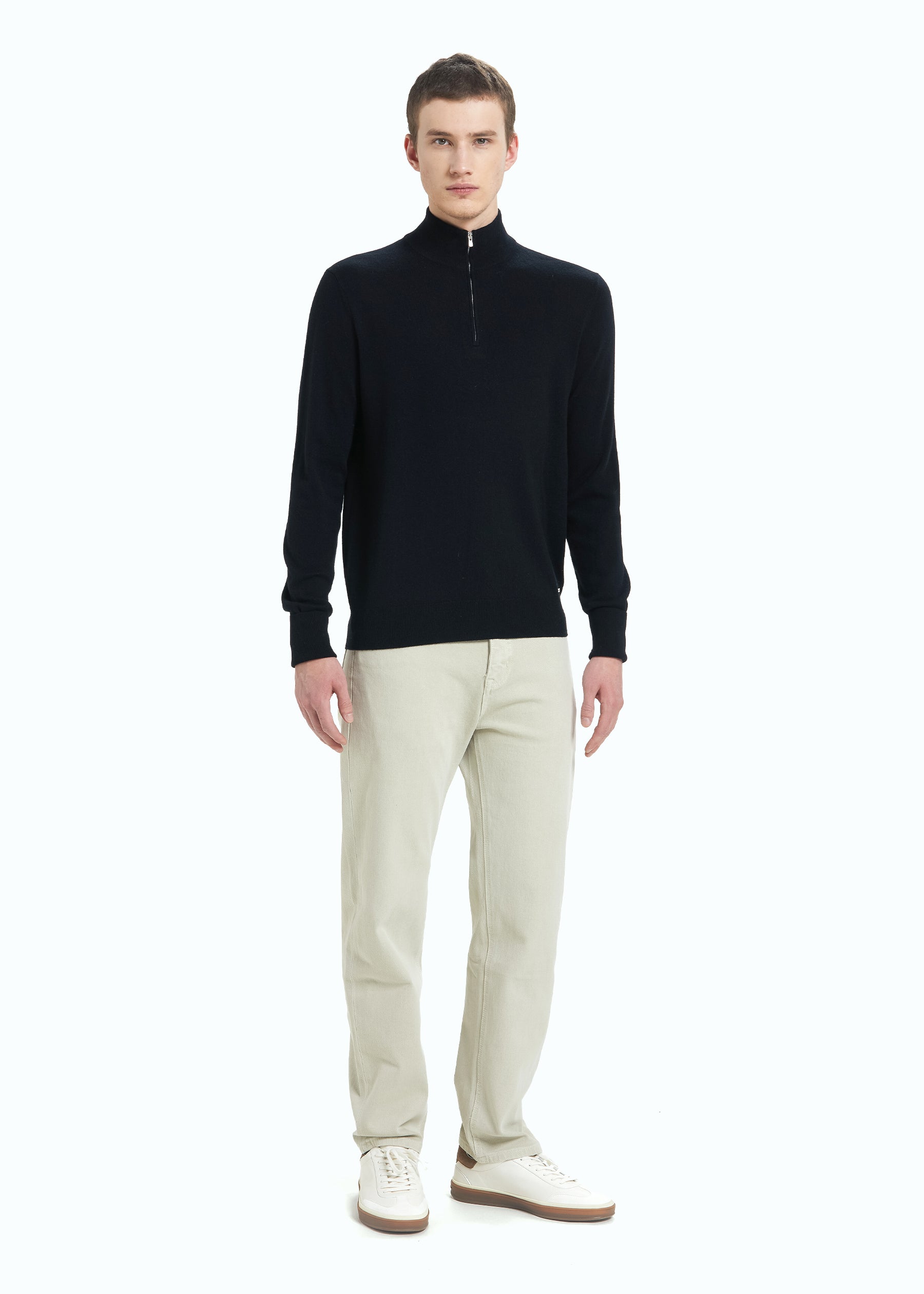 Liscio Men's Cashmere Half Zip Jumper