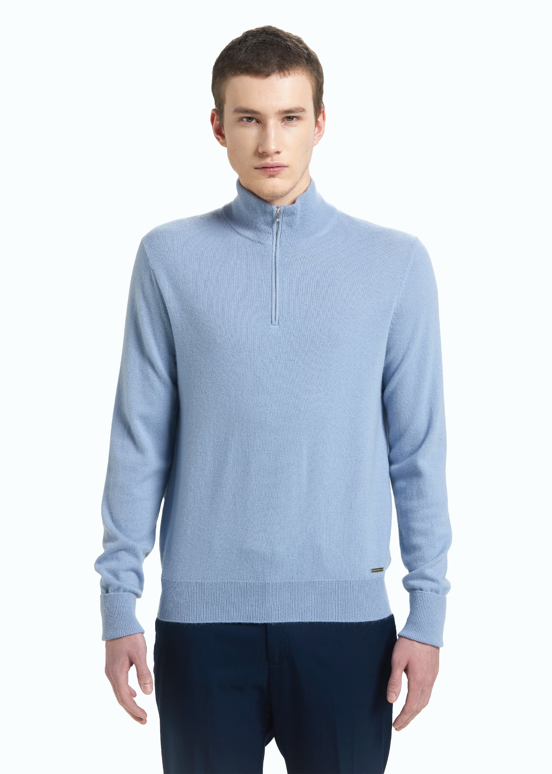 Liscio Men's Cashmere Half Zip Jumper