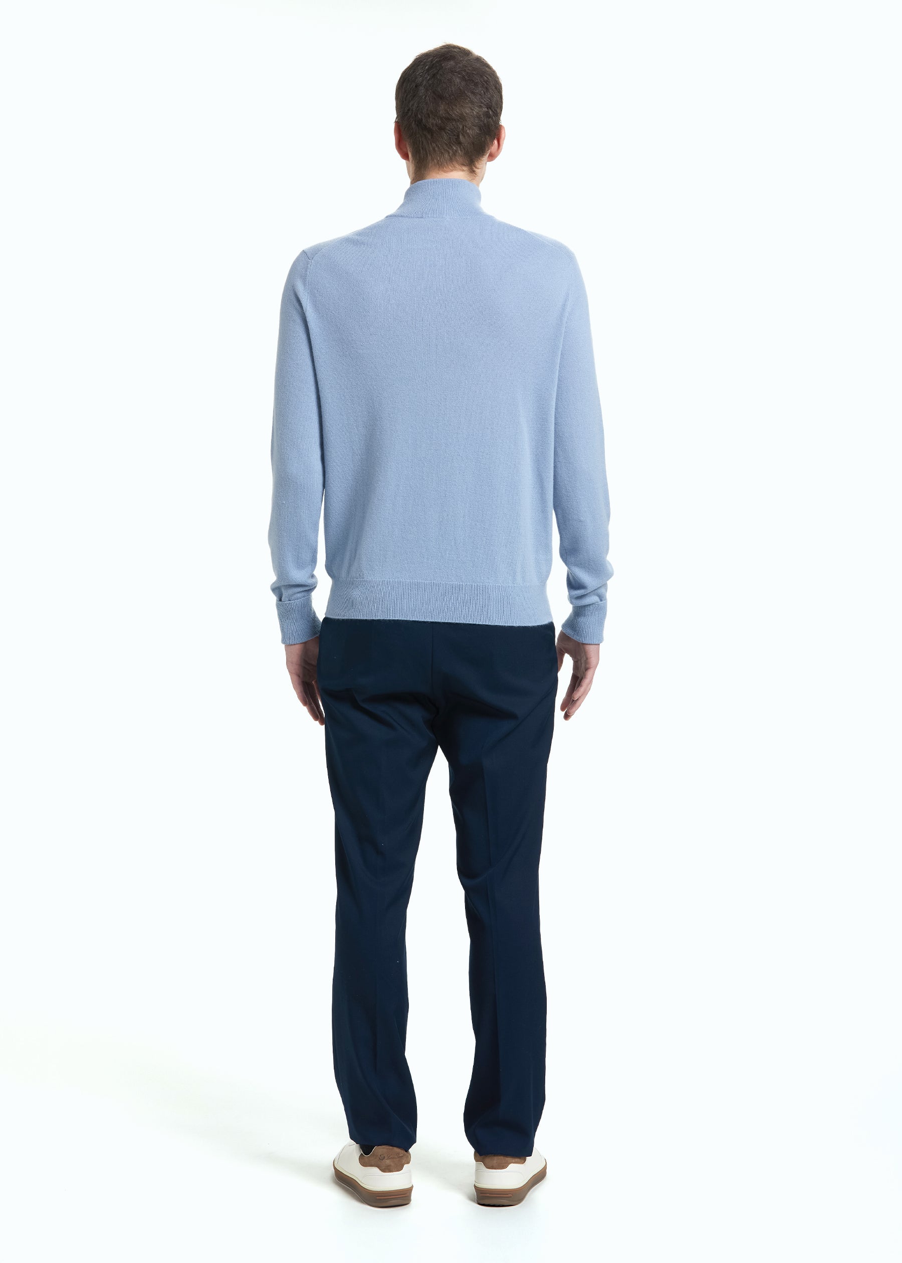 Liscio Men's Cashmere Half Zip Jumper