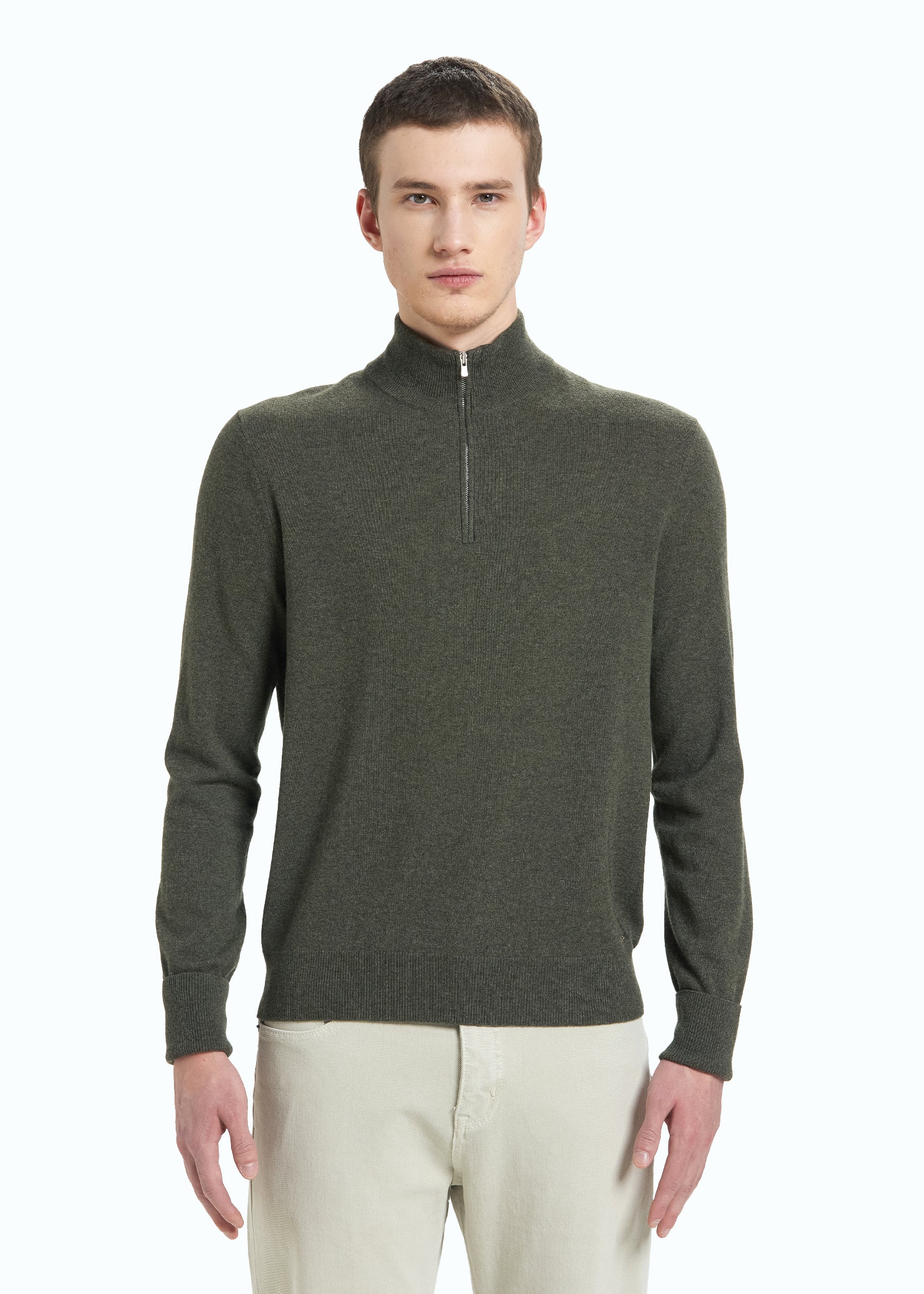 Liscio Men's Cashmere Half Zip Jumper