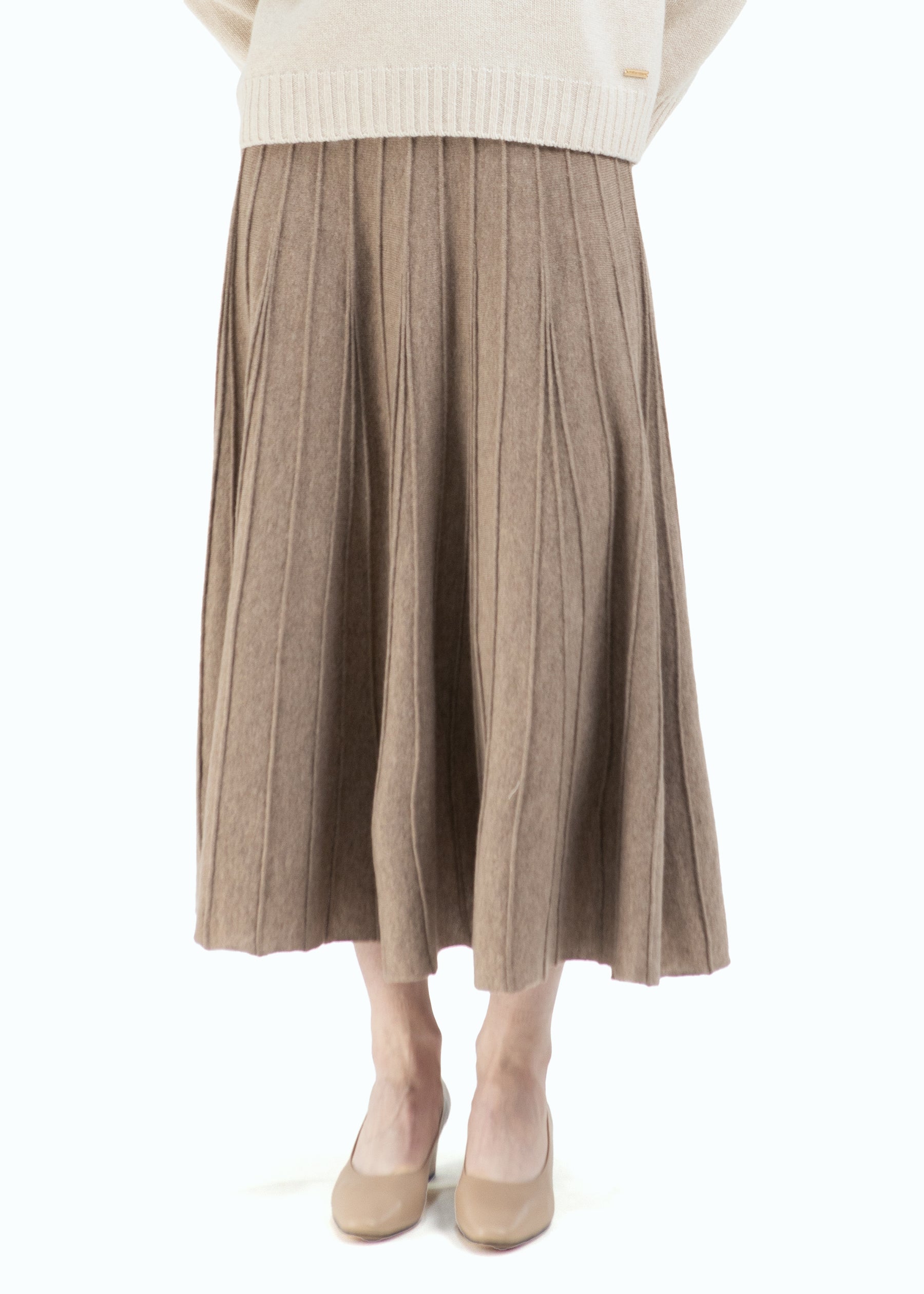 Aurina Knit Cashmere Skirt