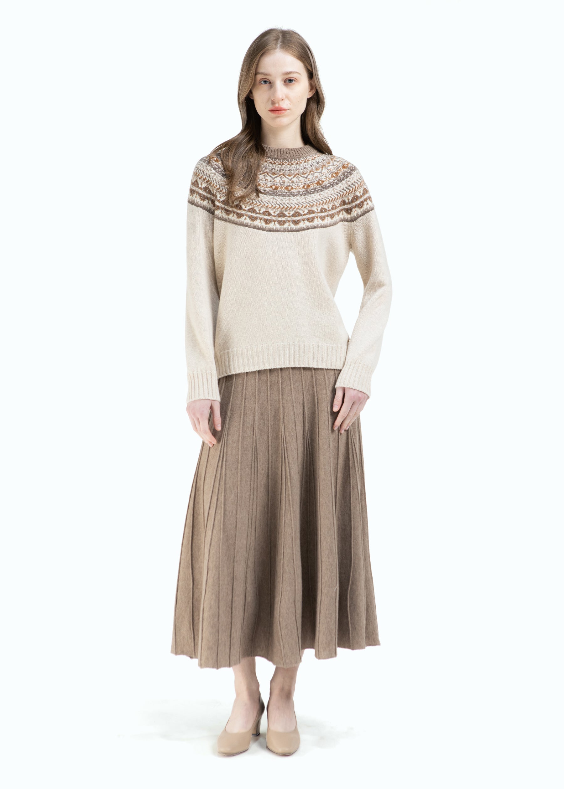 Aurina Knit Cashmere Skirt