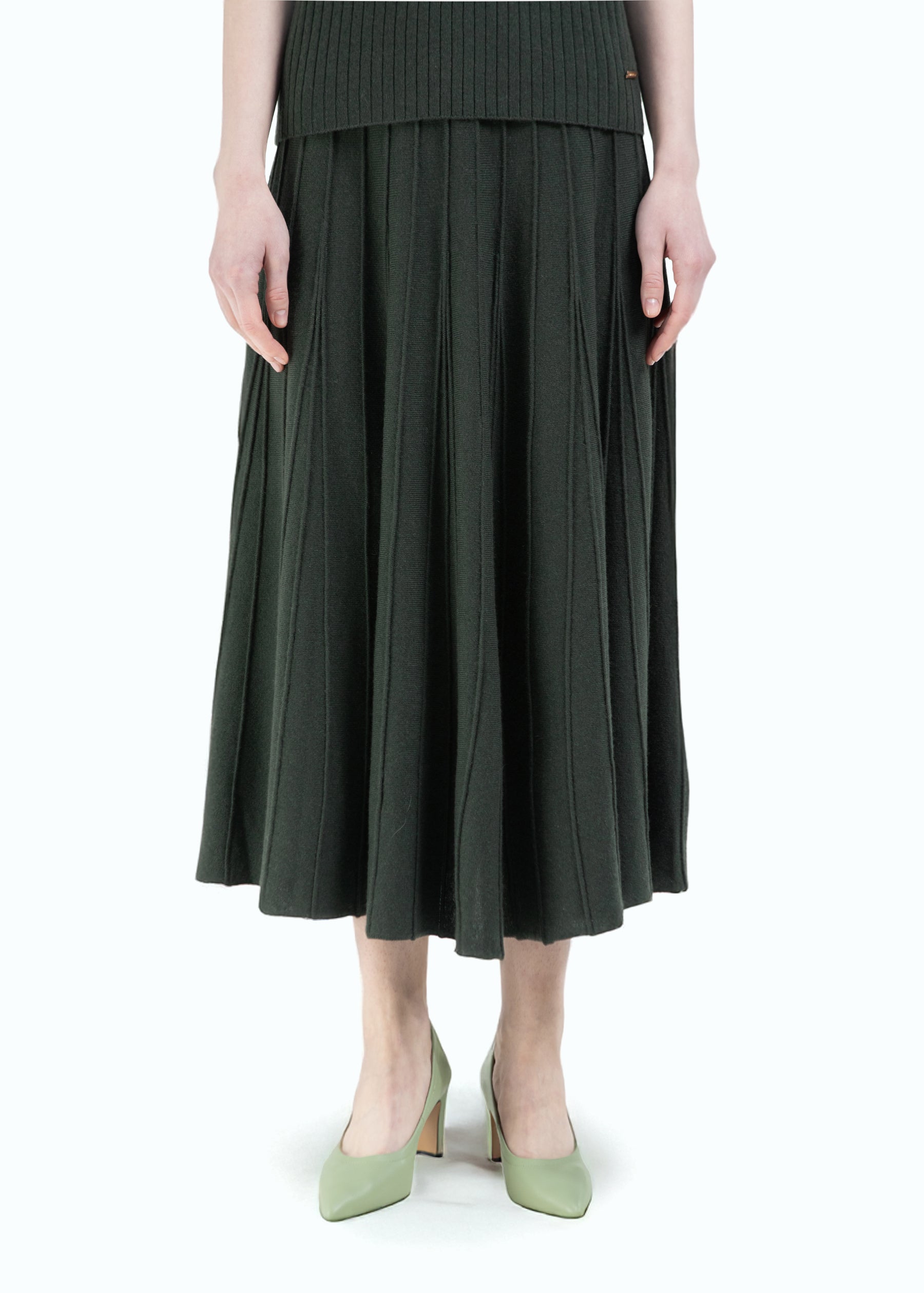 Aurina Knit Cashmere Skirt