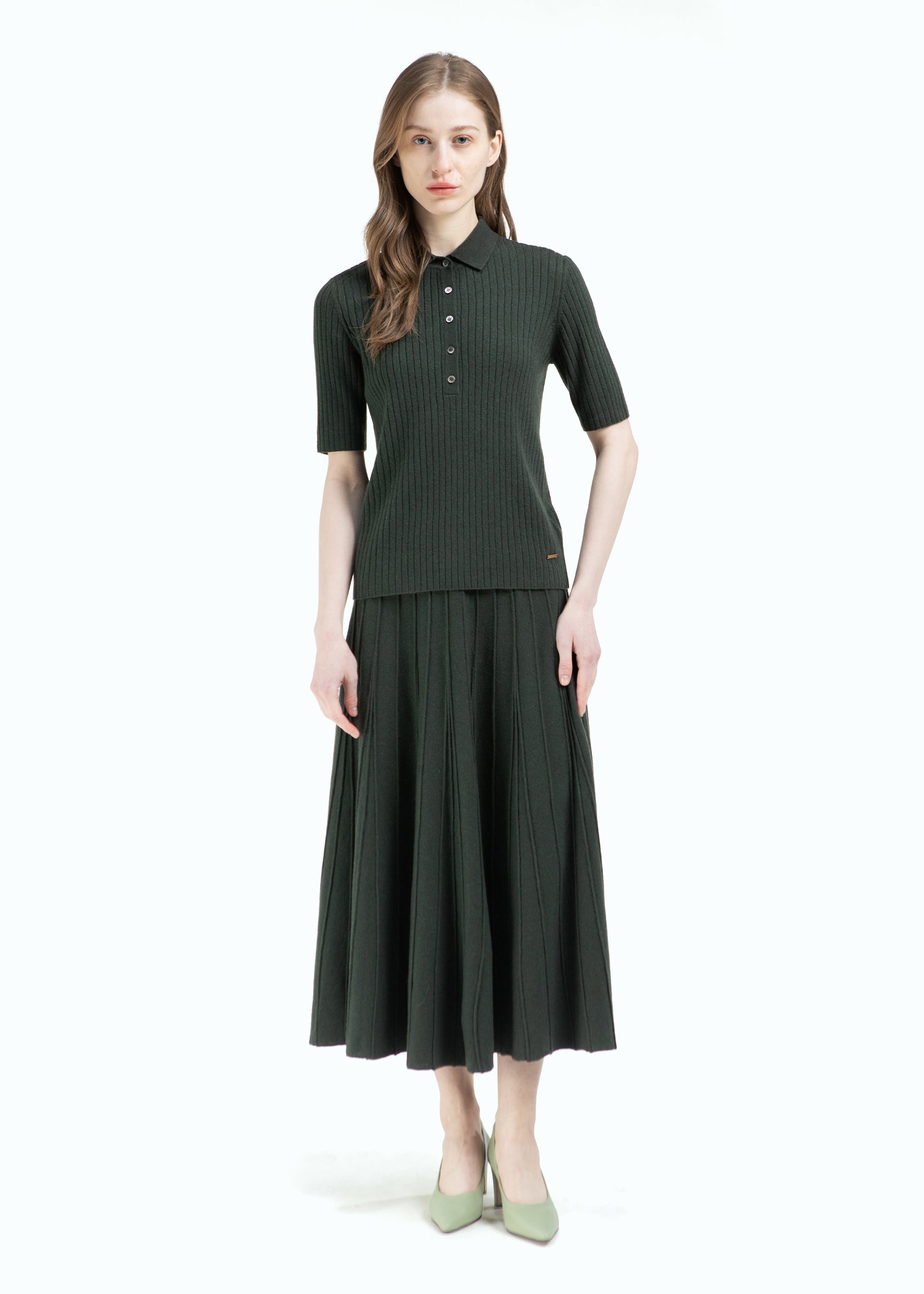 Aurina Knit Cashmere Skirt