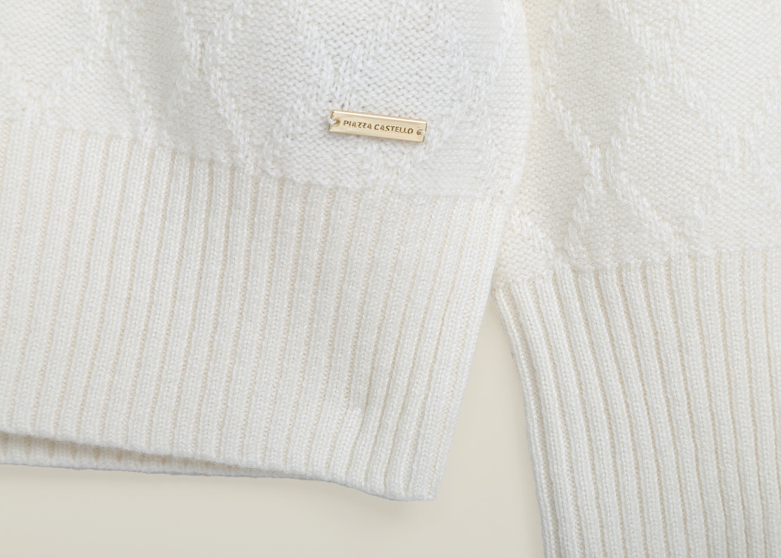 Diamond Cable Knit Cashmere Jumper