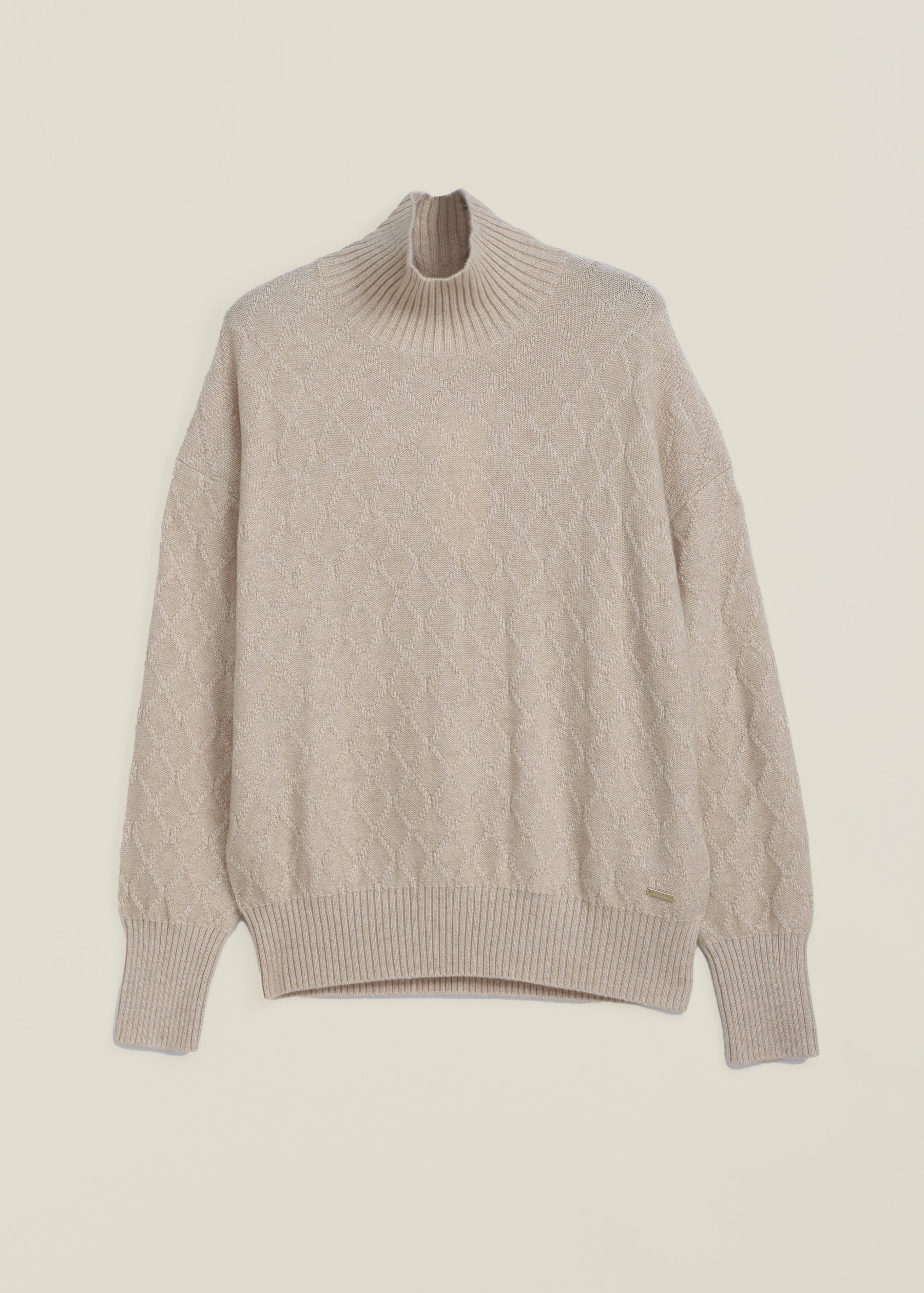 Diamond Cable Knit Cashmere Jumper