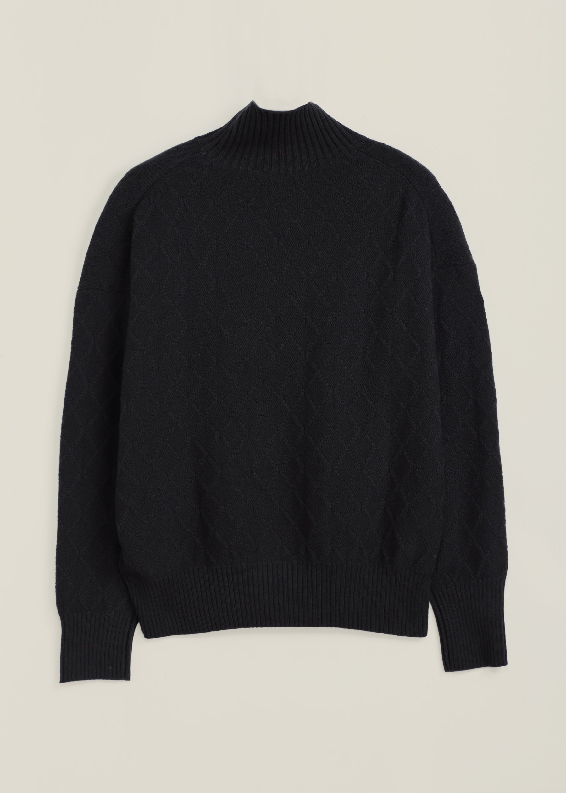 Diamond Cable Knit Cashmere Jumper