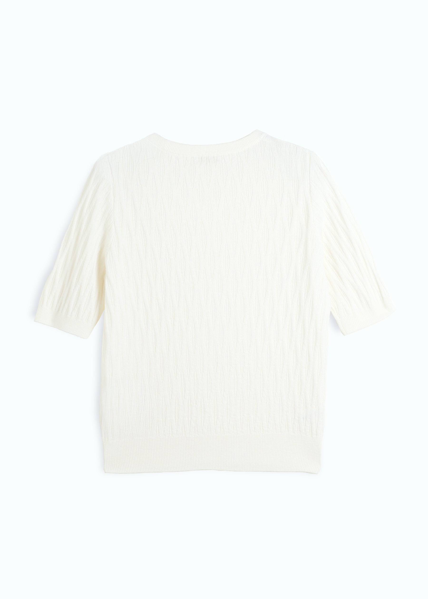 Gemma Diamond Knit Short Sleeves Cashmere Jumper