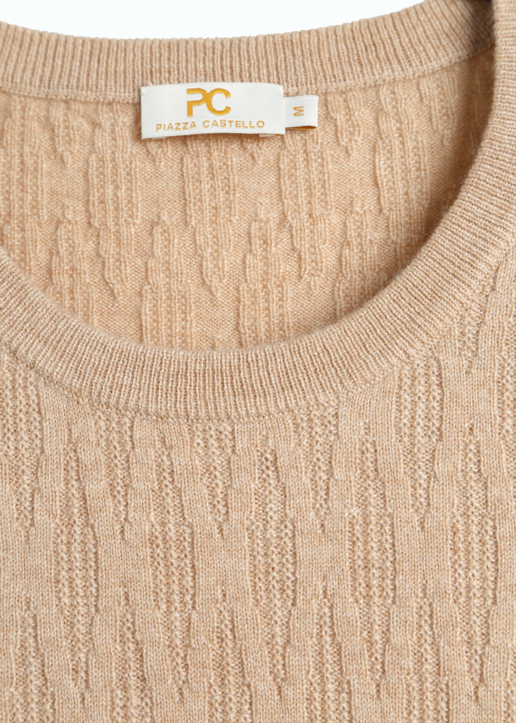 Gemma Diamond Knit Short Sleeves Cashmere Jumper