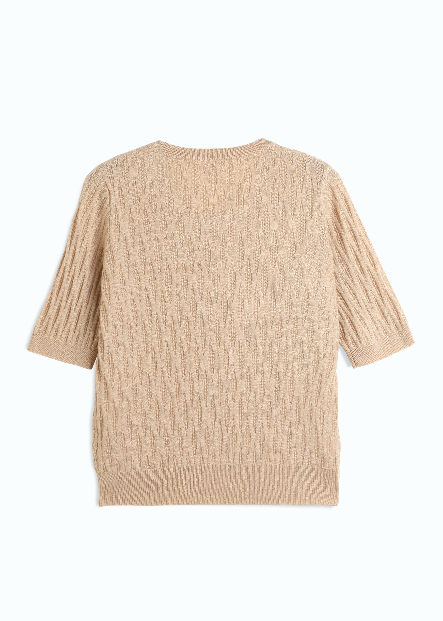 Gemma Diamond Knit Short Sleeves Cashmere Jumper
