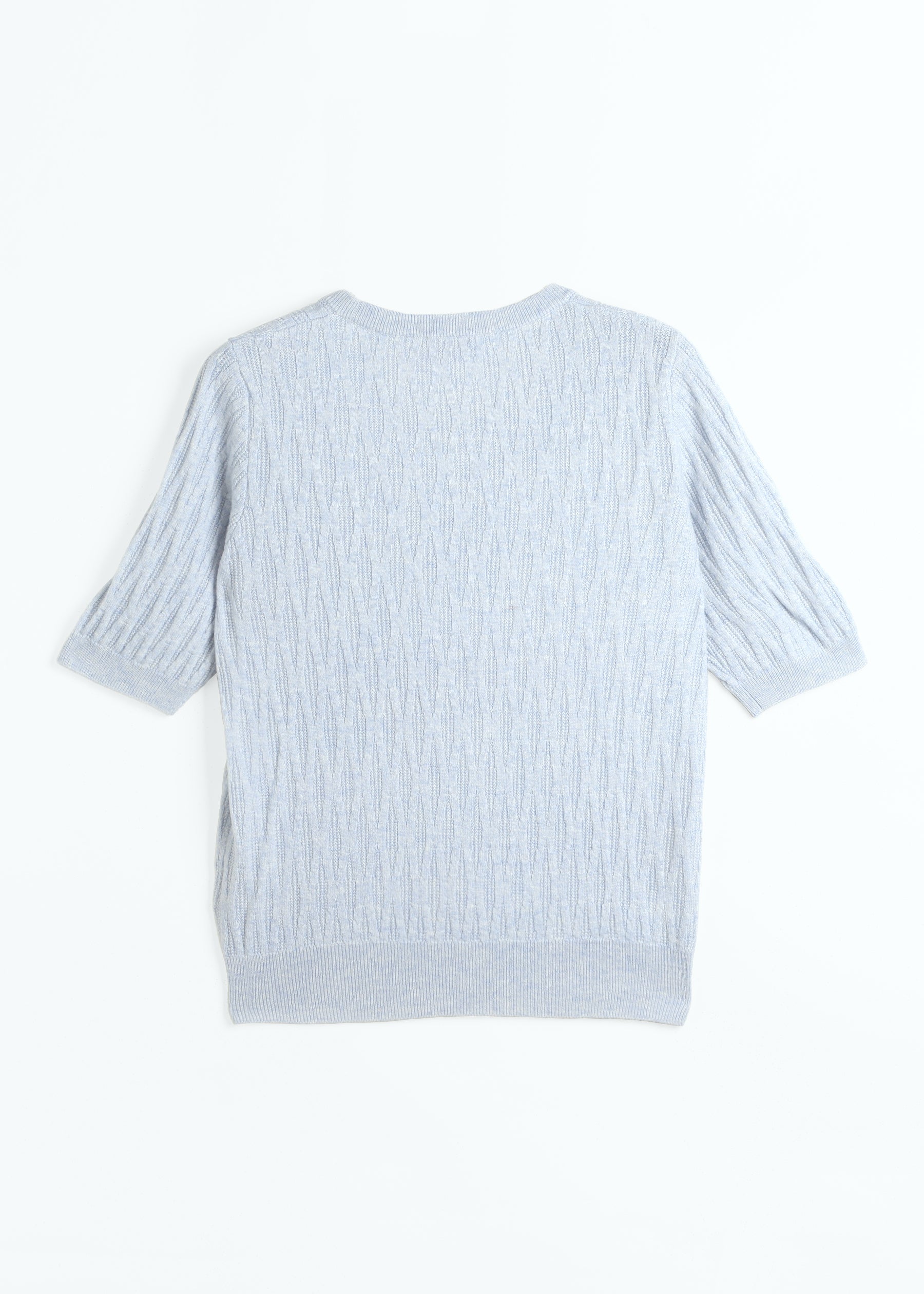 Gemma Diamond Knit Short Sleeves Cashmere Jumper