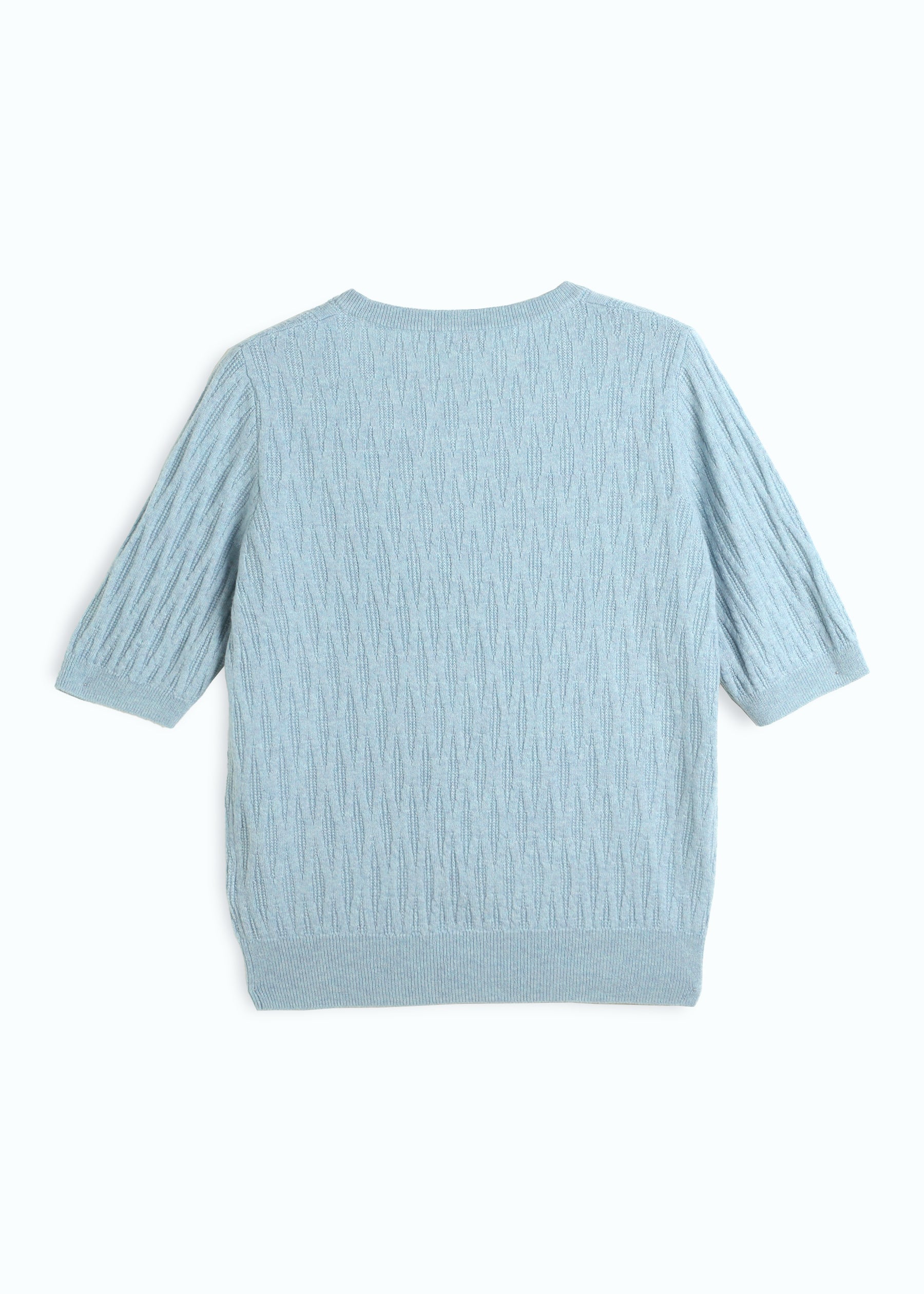 Gemma Diamond Knit Short Sleeves Cashmere Jumper