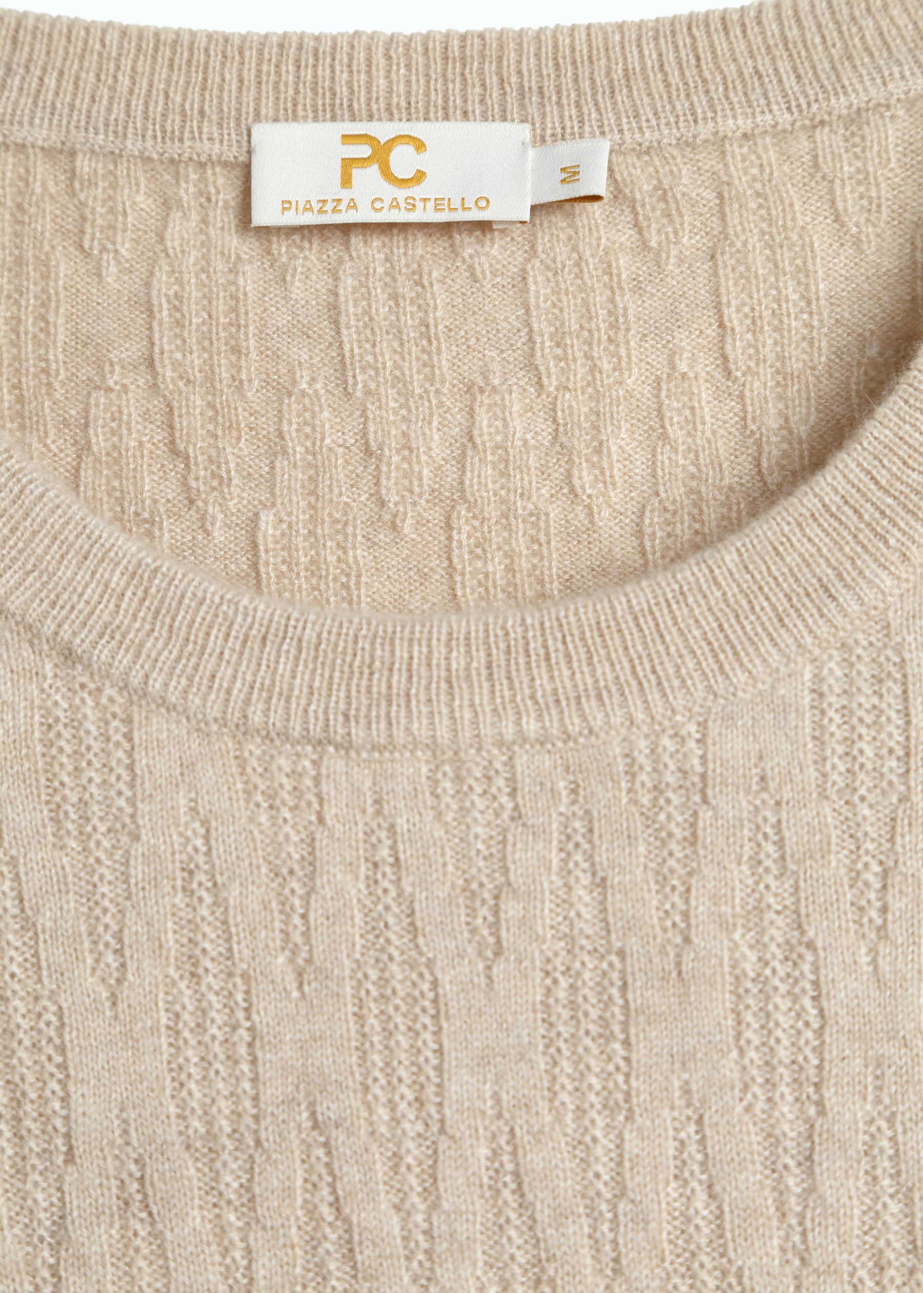 Gemma Diamond Knit Short Sleeves Cashmere Jumper