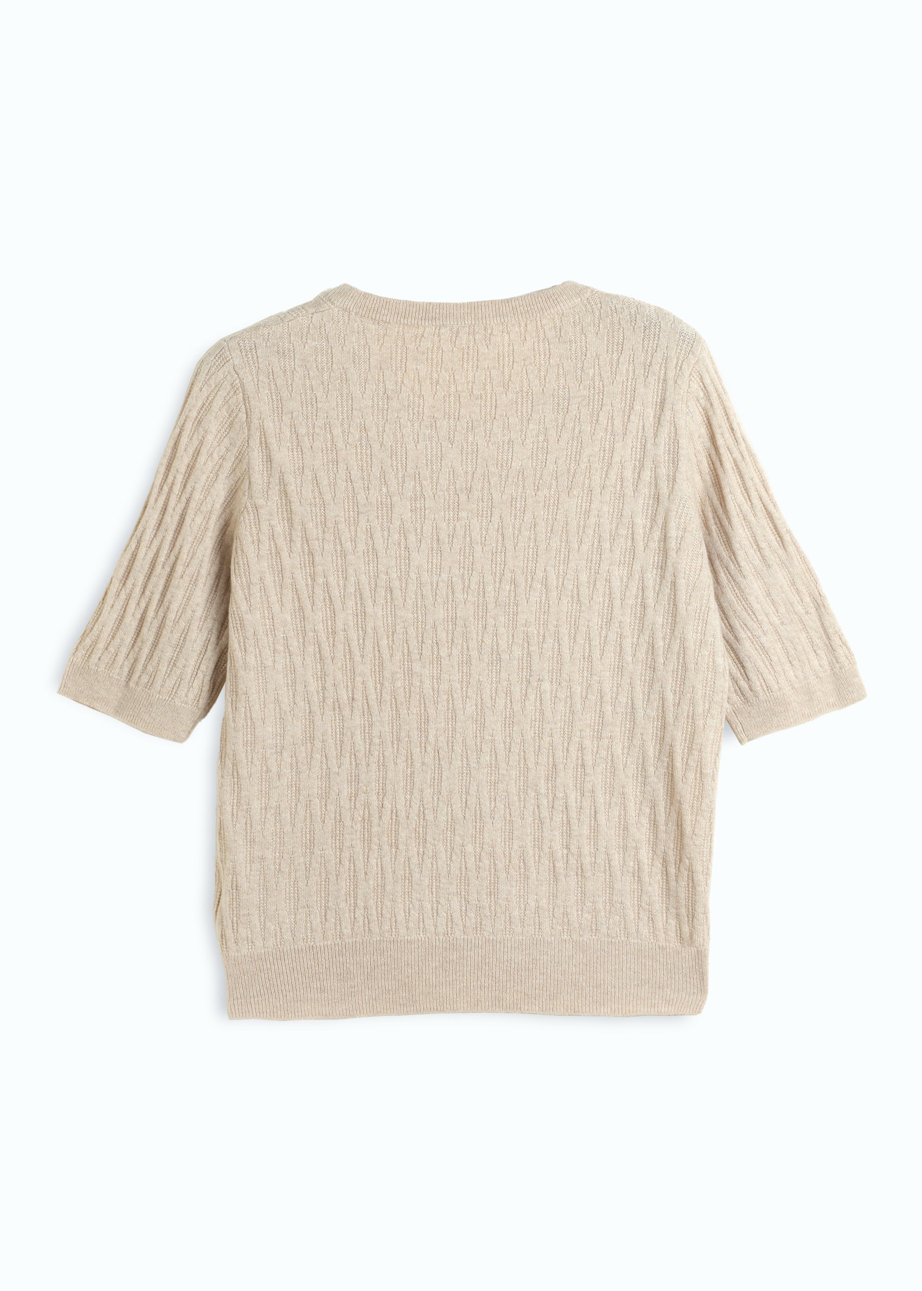 Gemma Diamond Knit Short Sleeves Cashmere Jumper