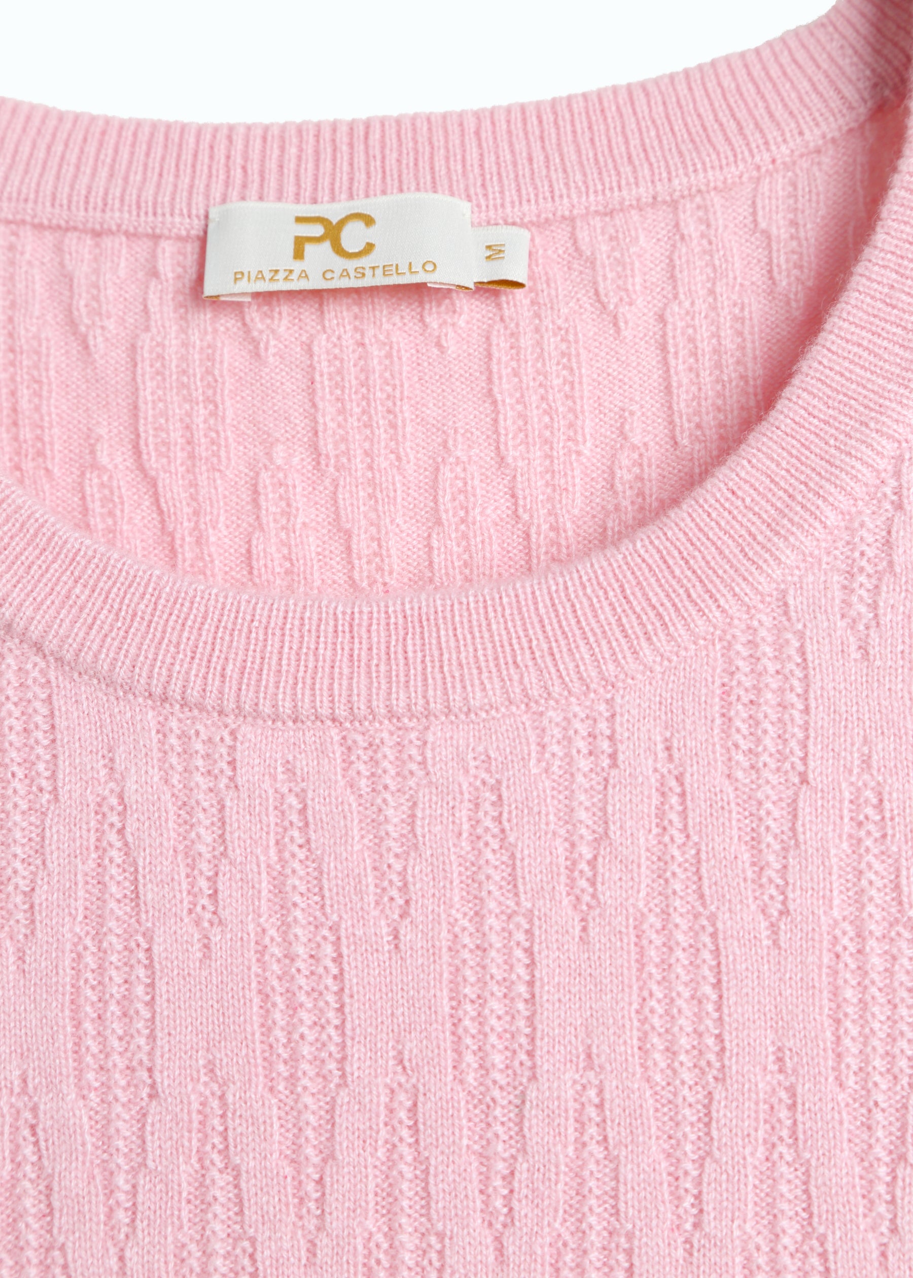 Gemma Diamond Knit Short Sleeves Cashmere Jumper