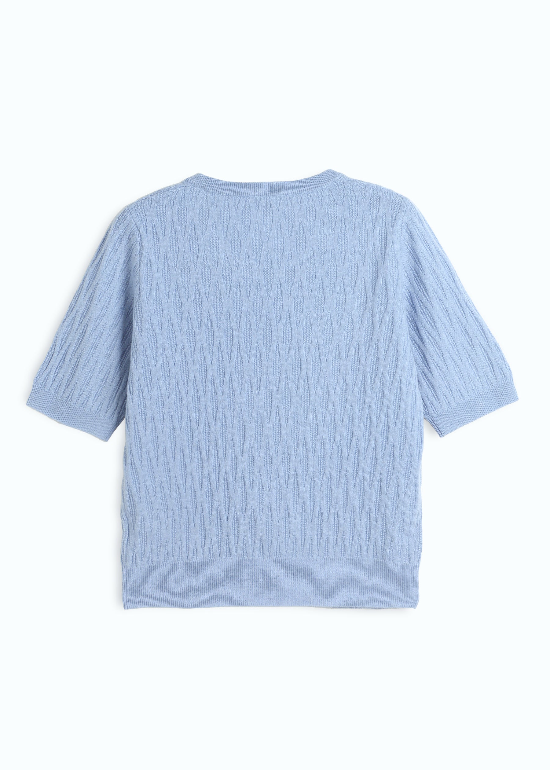 Gemma Diamond Knit Short Sleeves Cashmere Jumper