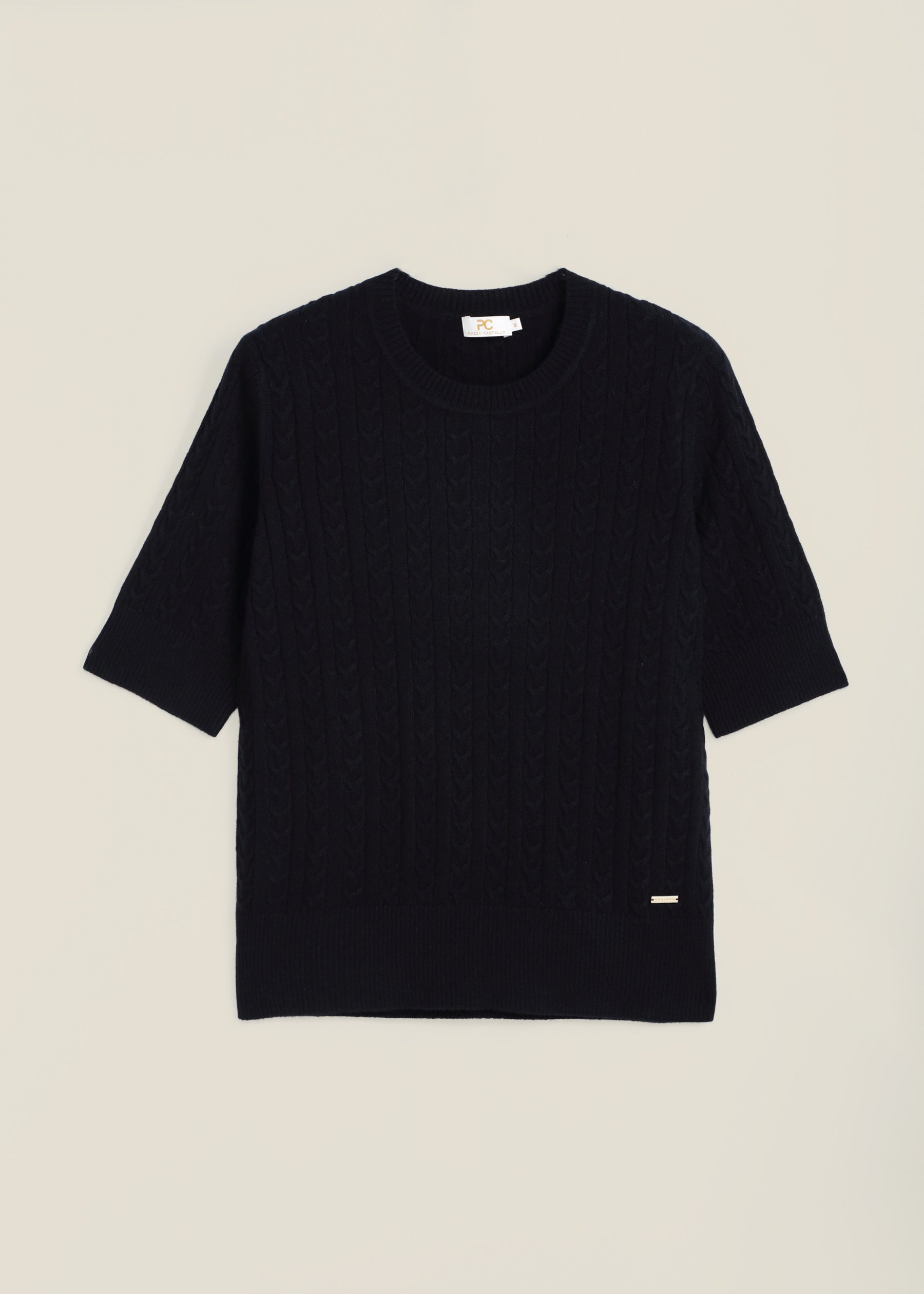 Filigrana Cable Knit Short Sleeves Jumper
