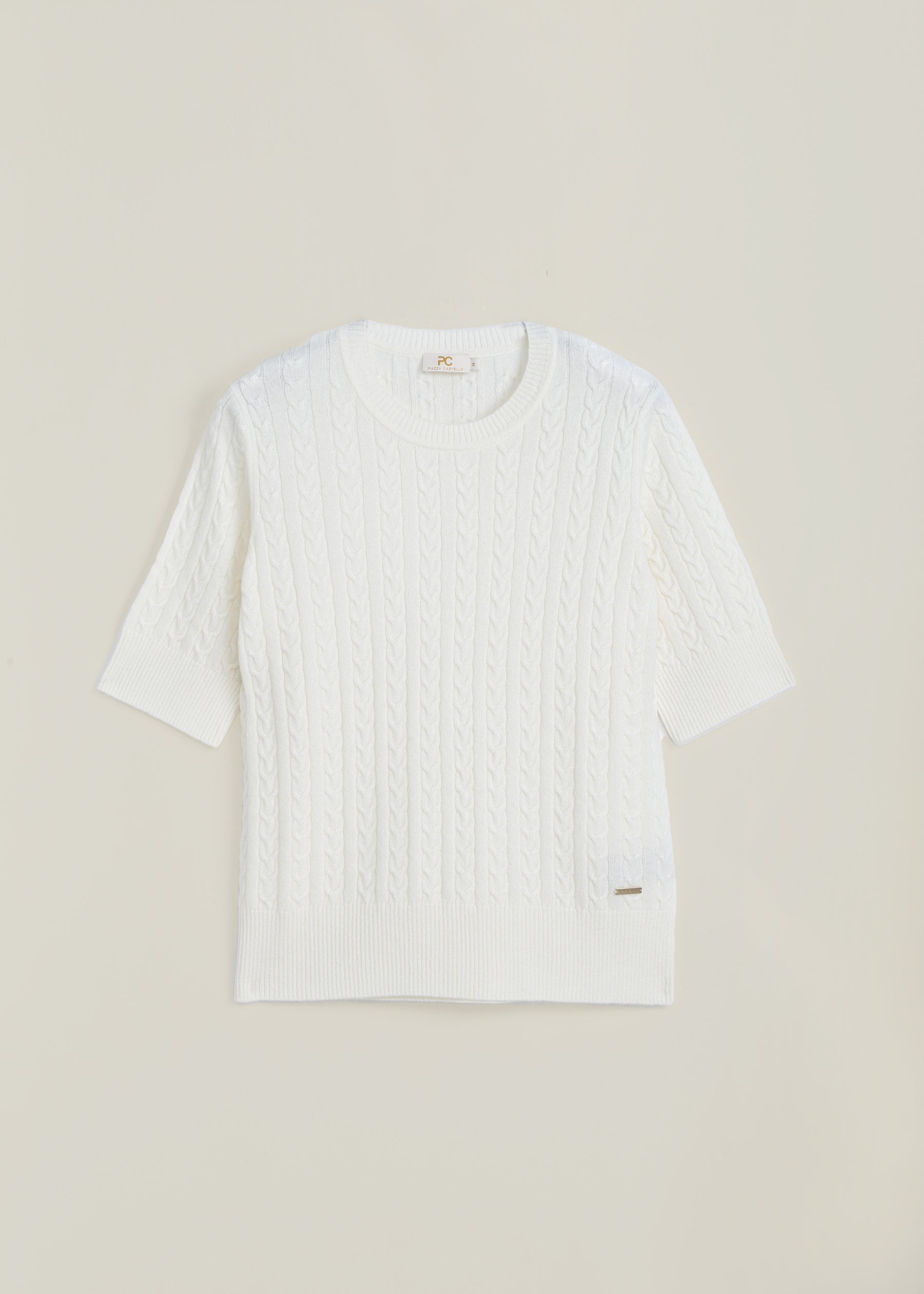 Filigrana Cable Knit Short Sleeves Jumper