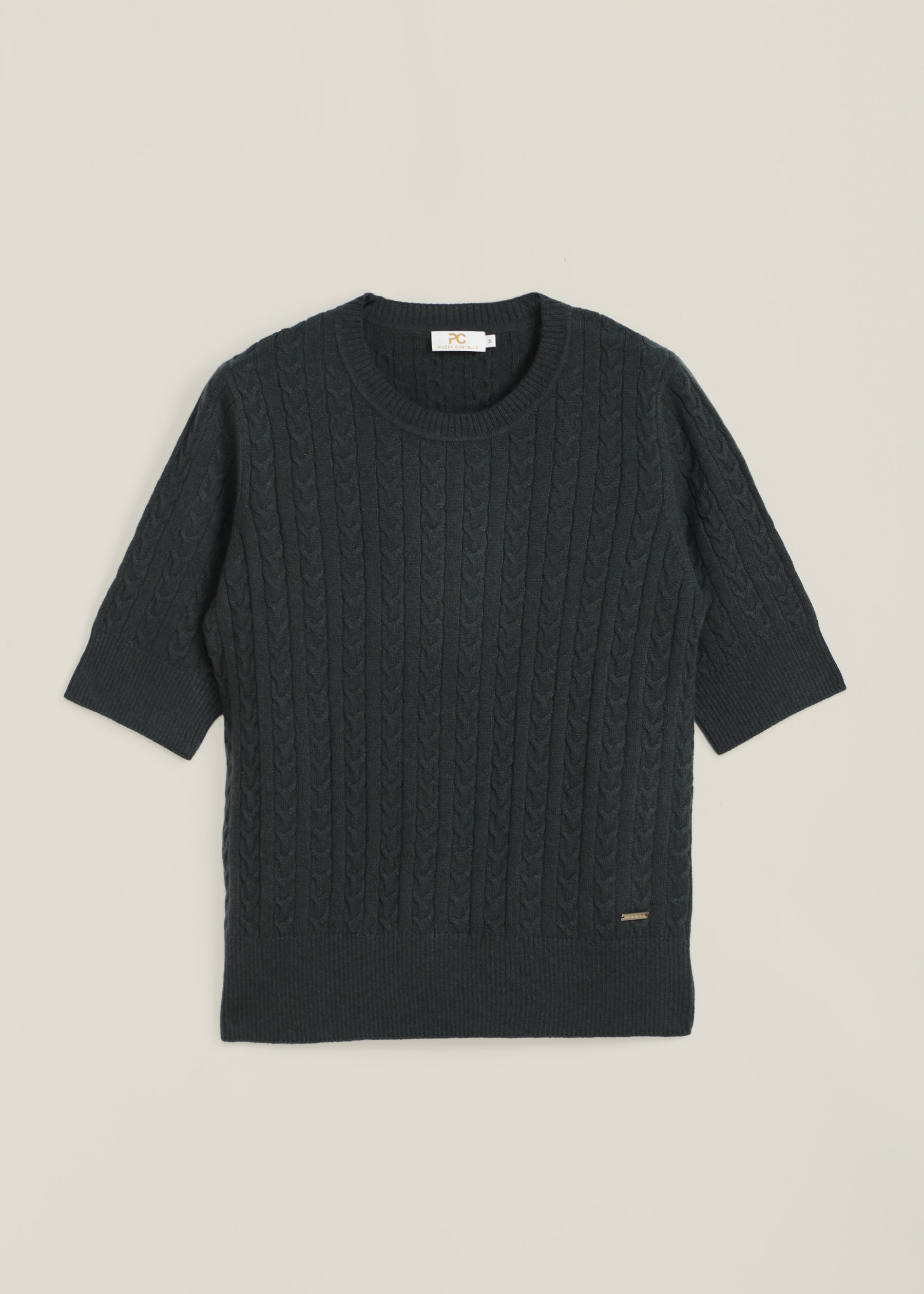 Filigrana Cable Knit Short Sleeves Jumper