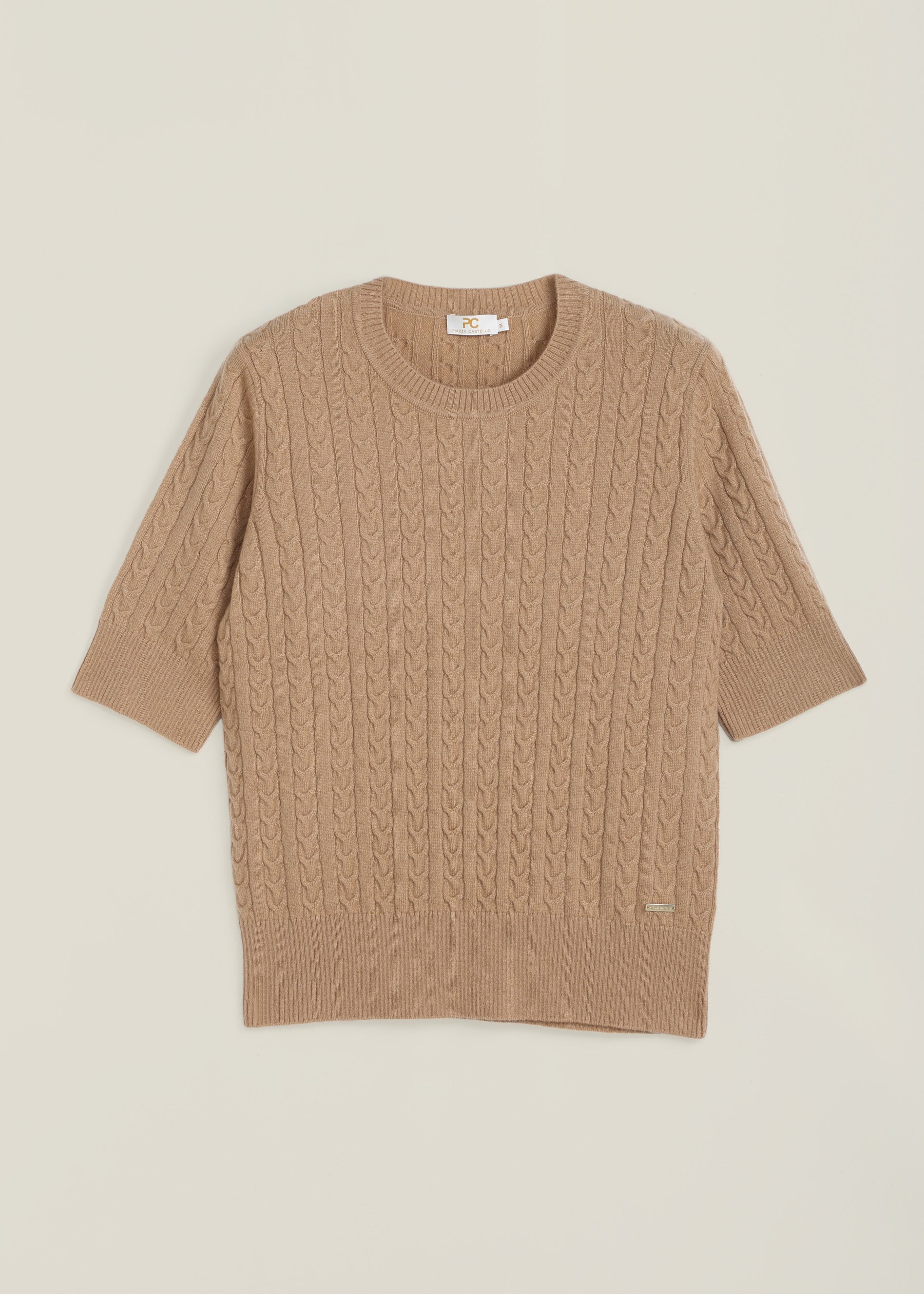 Filigrana Cable Knit Short Sleeves Jumper