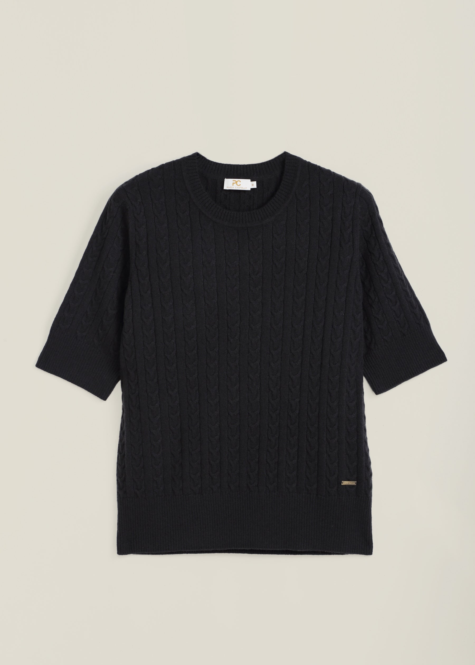 Filigrana Cable Knit Short Sleeves Jumper