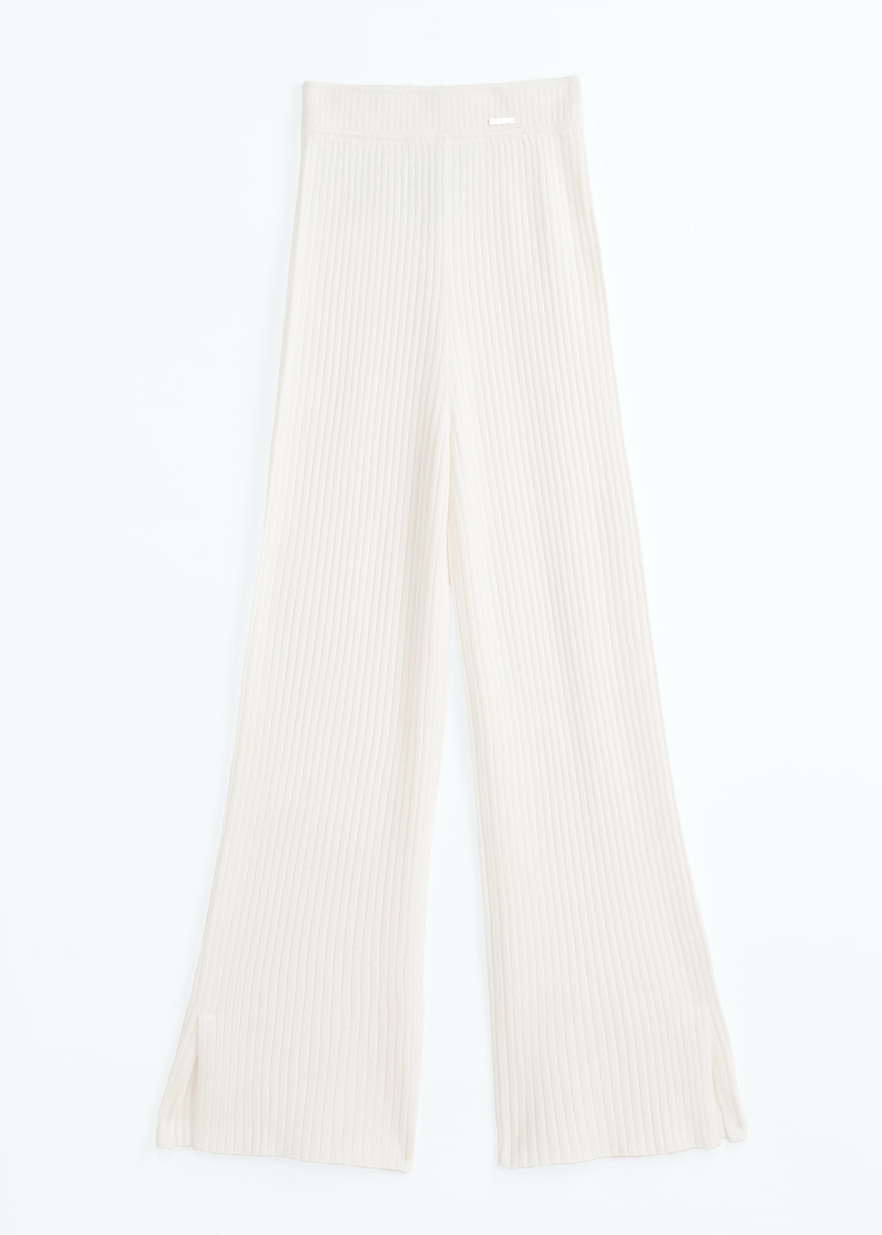 Celmara Ribbed Cashmere Trousers with Side Slits