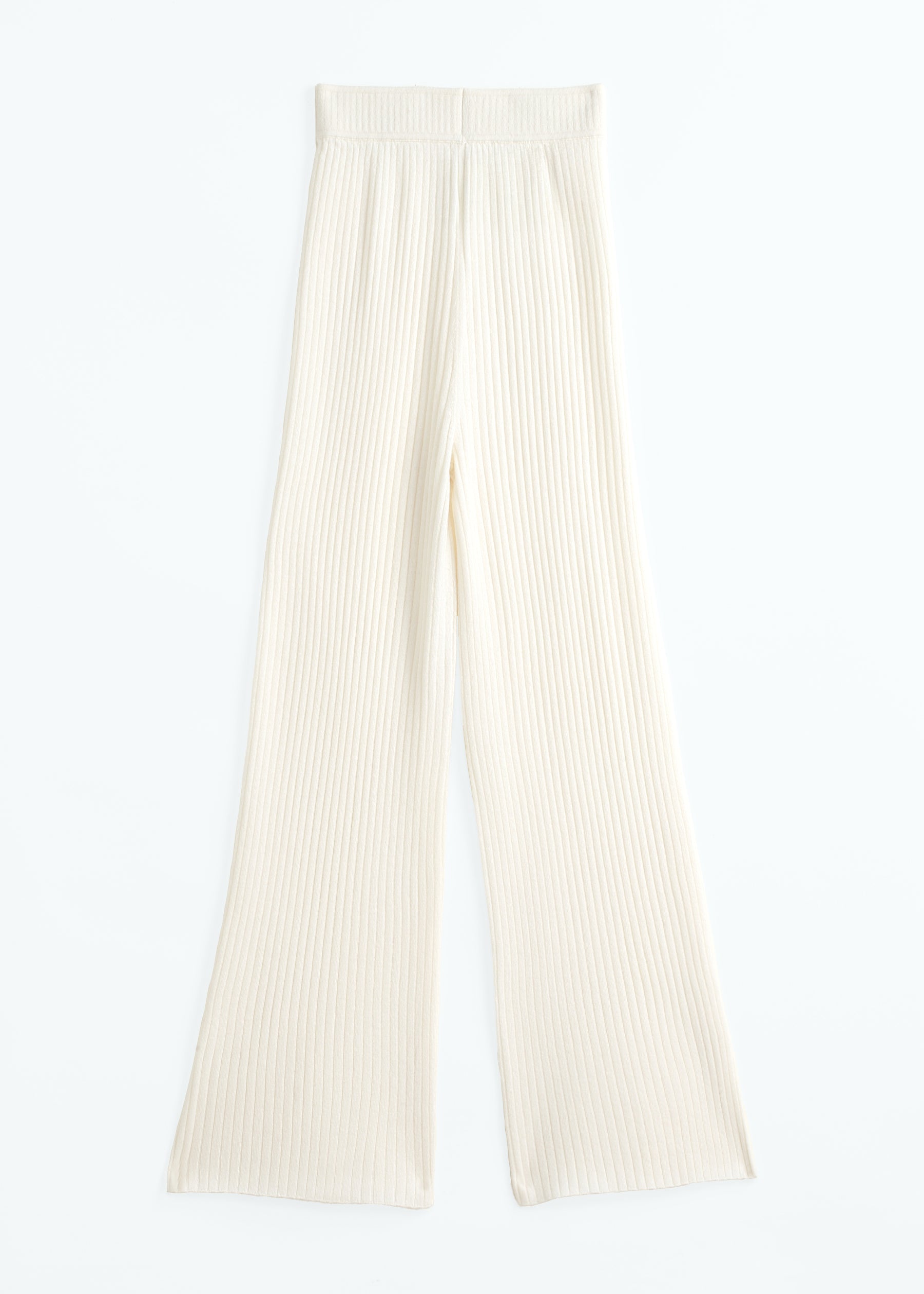 Celmara Ribbed Cashmere Trousers with Side Slits