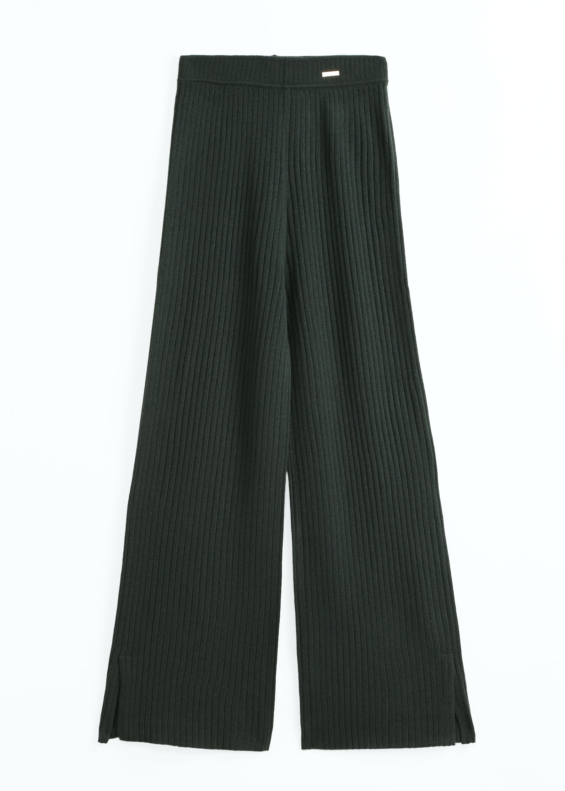 Celmara Ribbed Cashmere Trousers with Side Slits