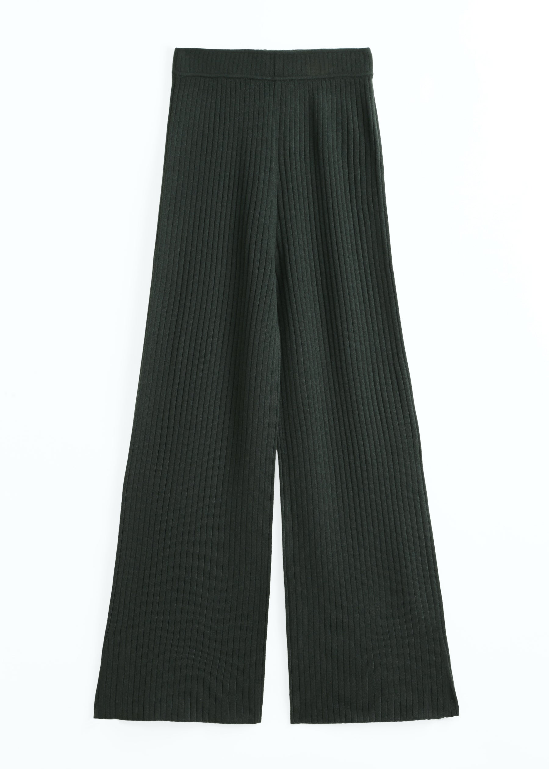 Celmara Ribbed Cashmere Trousers with Side Slits