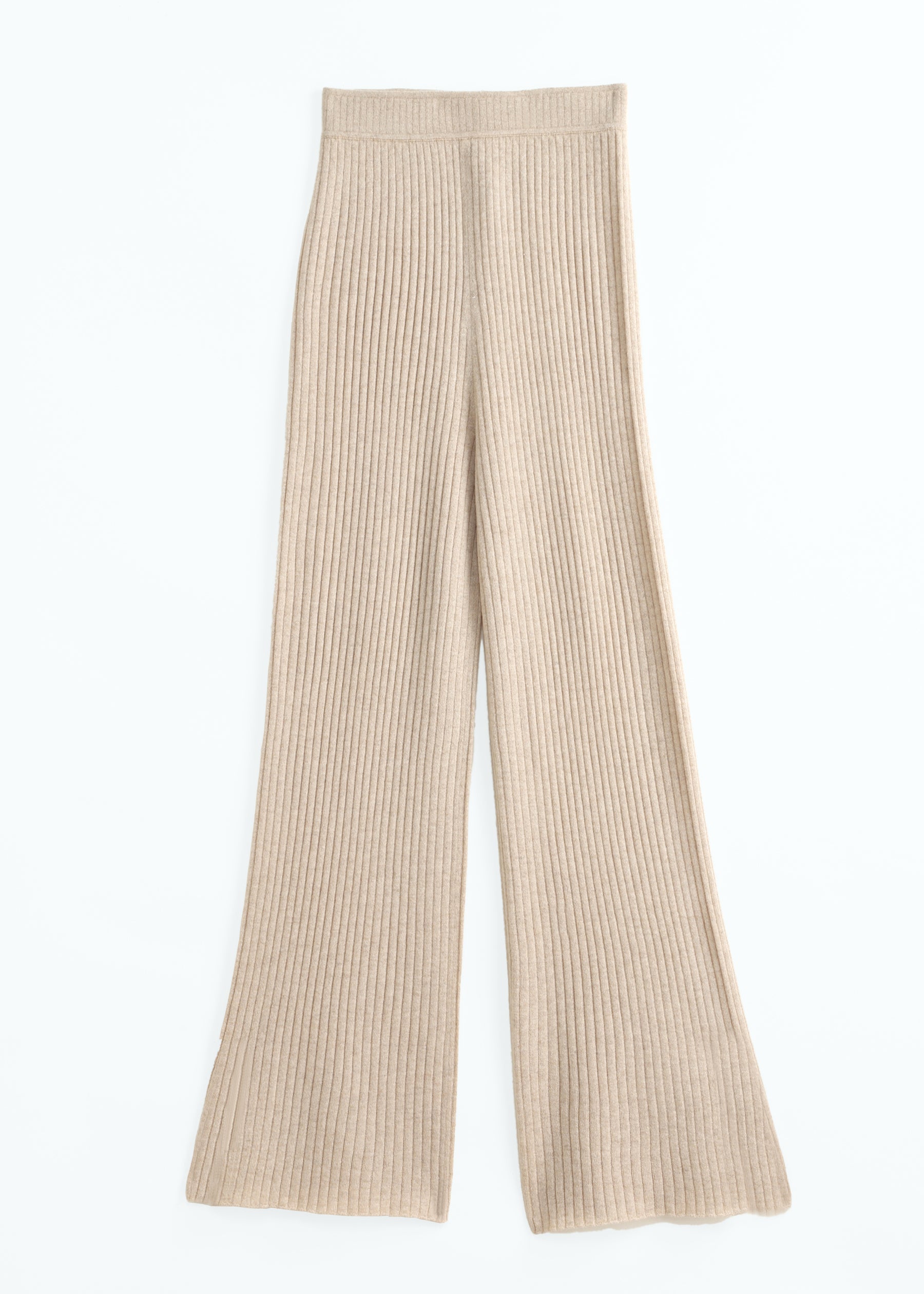 Celmara Ribbed Cashmere Trousers with Side Slits