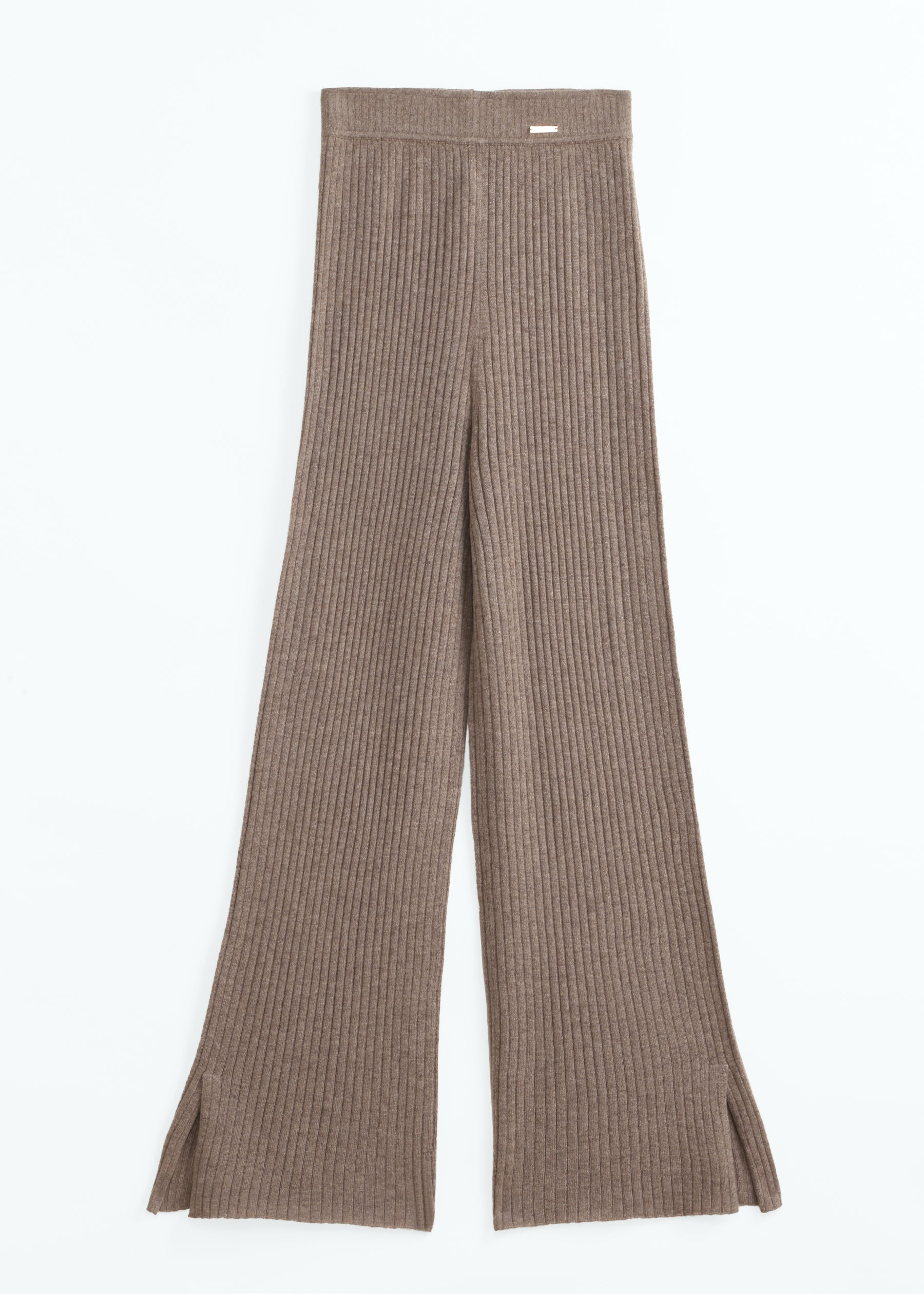 Celmara Ribbed Cashmere Trousers with Side Slits