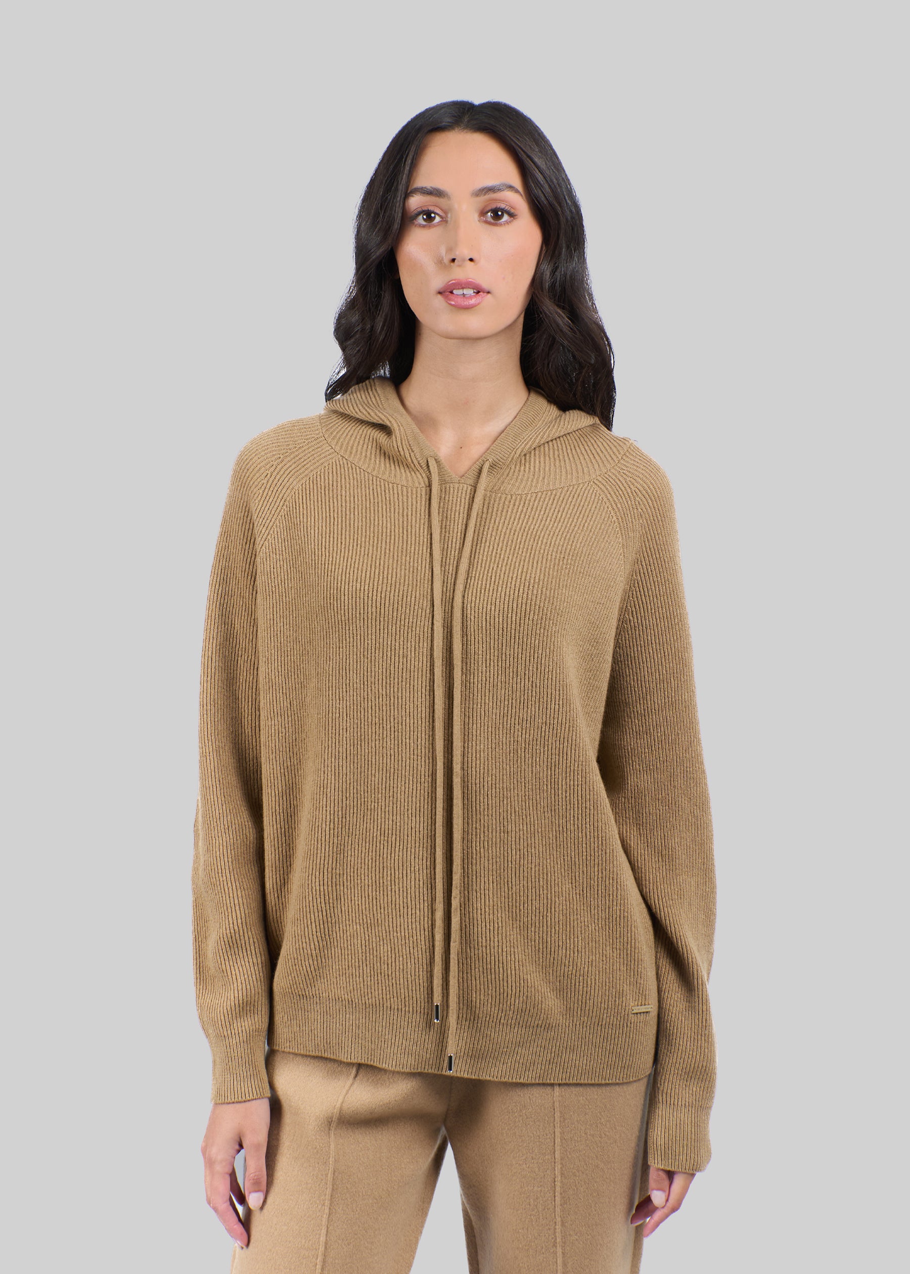 Ondoso Rib Knit Cashmere Hoodie