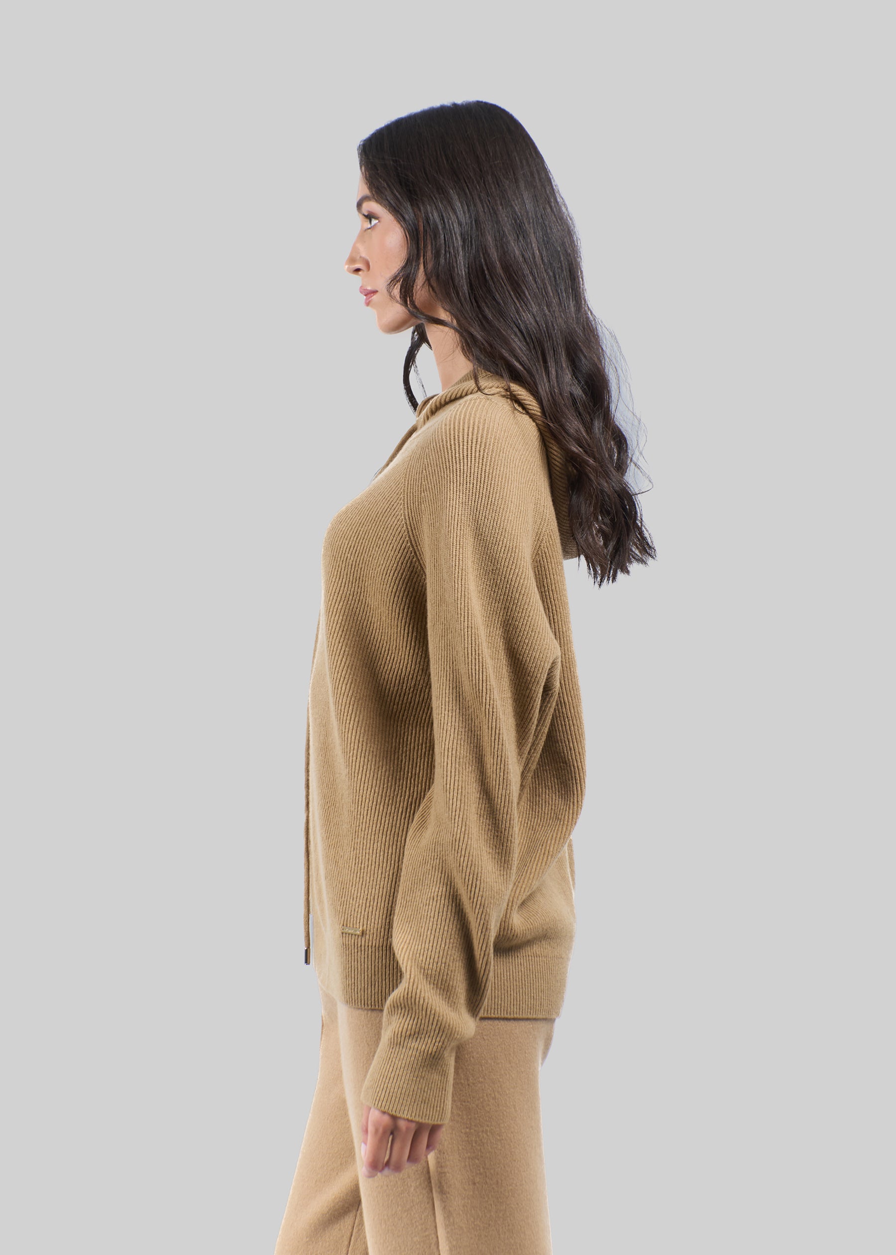 Ondoso Rib Knit Cashmere Hoodie